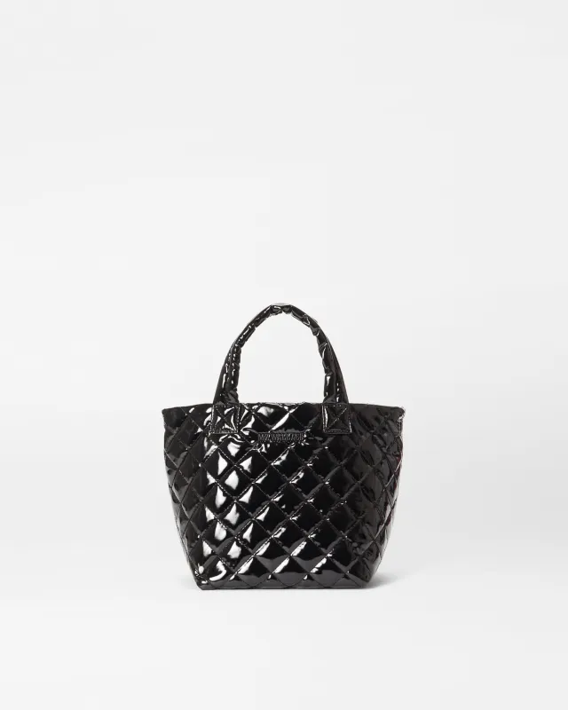 Black Lacquer Micro Metro Tote Deluxe sold by MZ Wallace