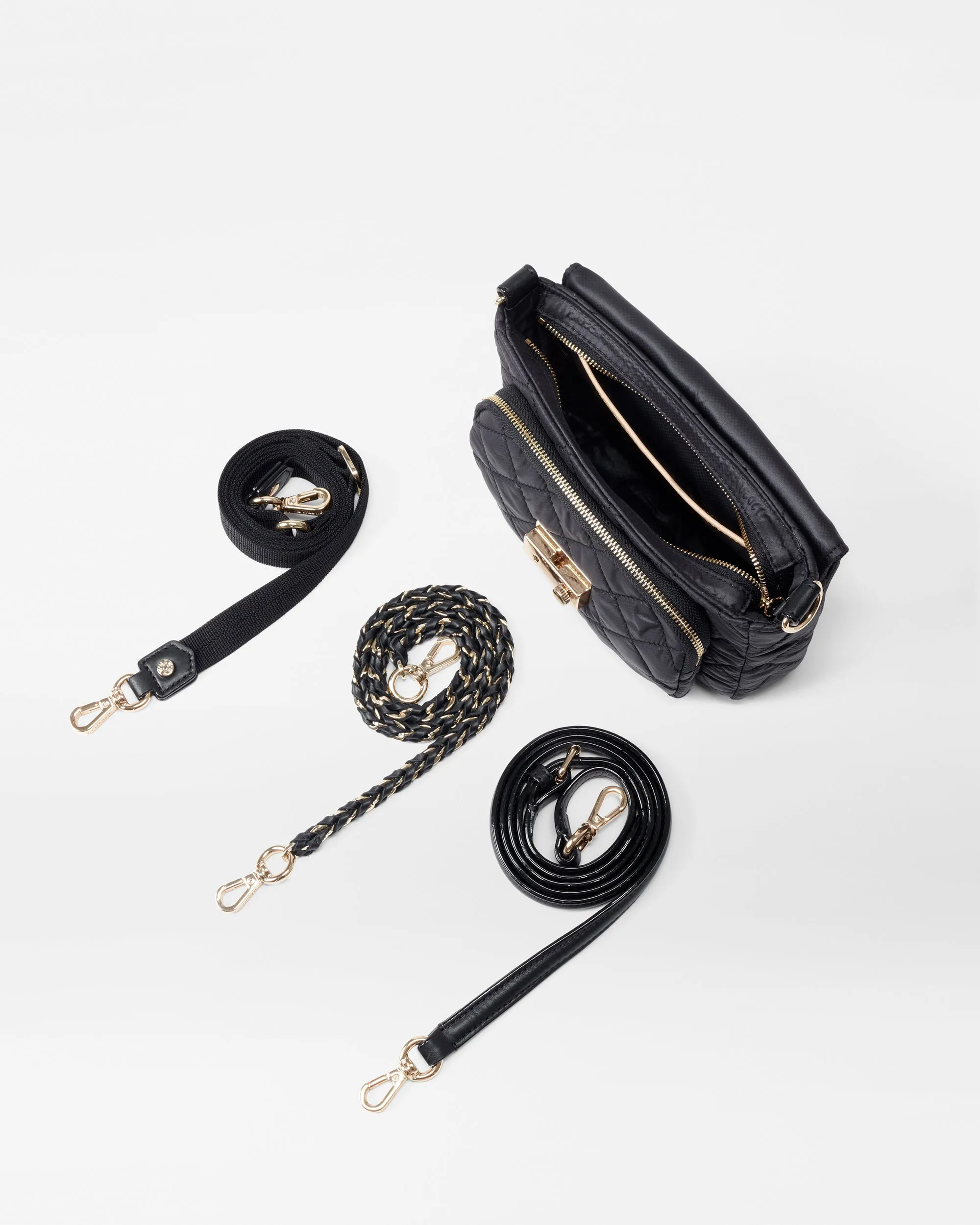 Black Small Crosby Lock Crossbody sold by MZ Wallace product image thumbnail 4