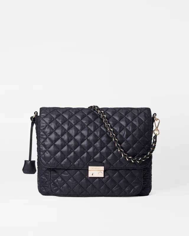 Black Large Crosby Lock Crossbody sold by MZ Wallace
