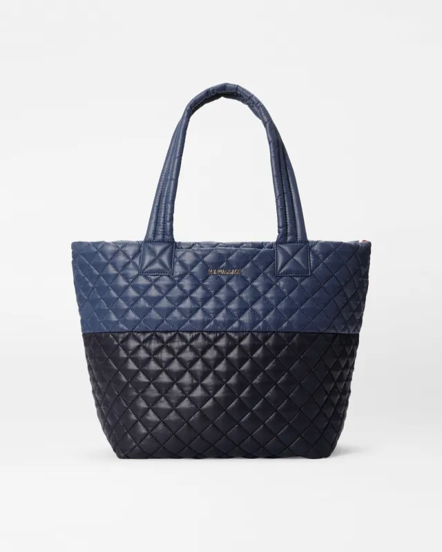 Black/Navy Medium Metro Tote Deluxe sold by MZ Wallace