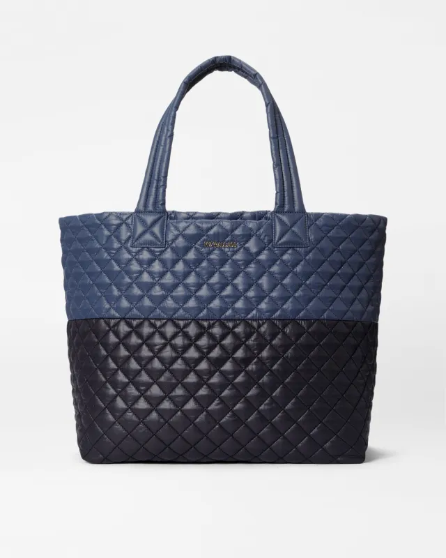Black/Navy Large Metro Tote Deluxe sold by MZ Wallace