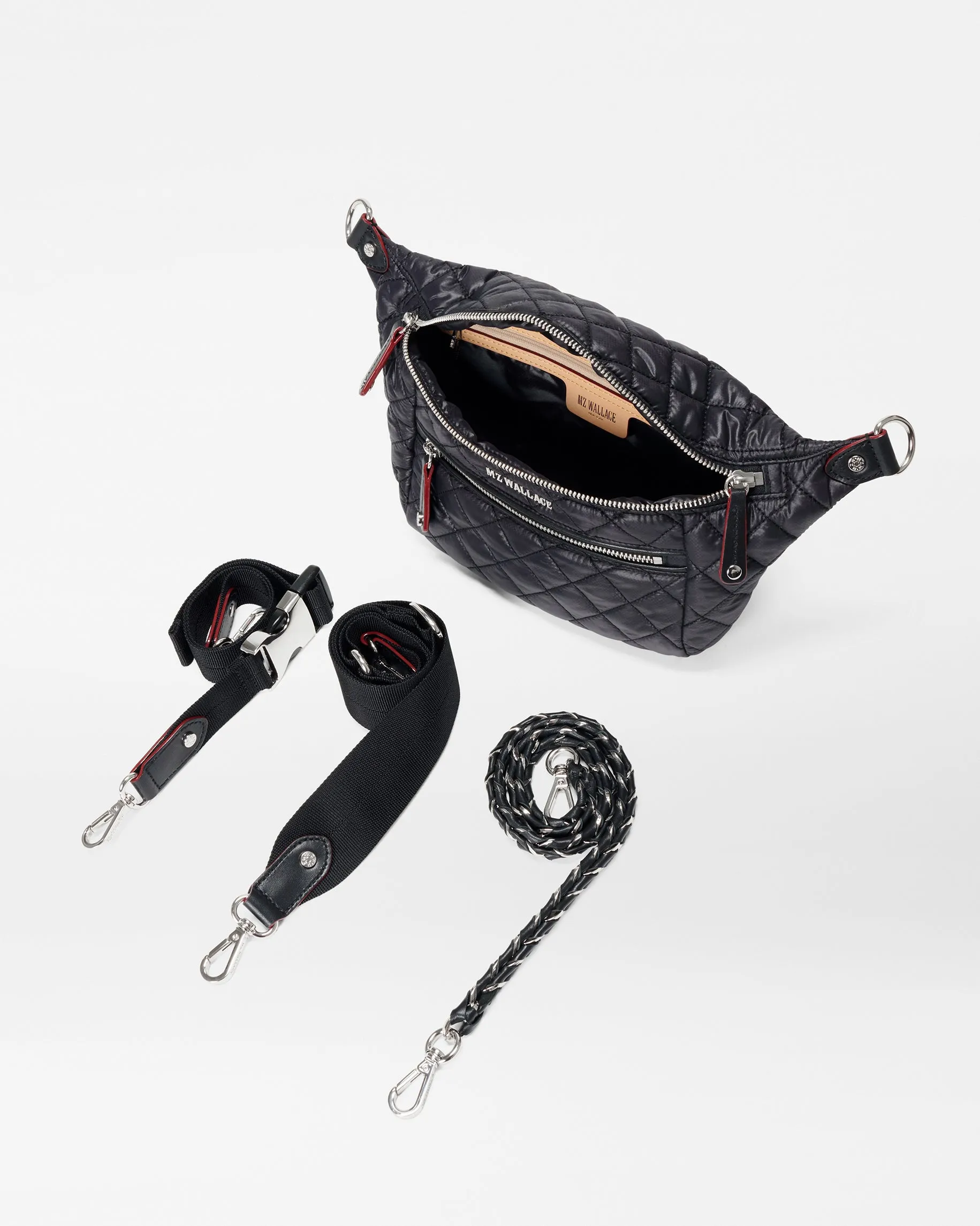 Black Small Crosby Crossbody Sling sold by MZ Wallace product image thumbnail 4