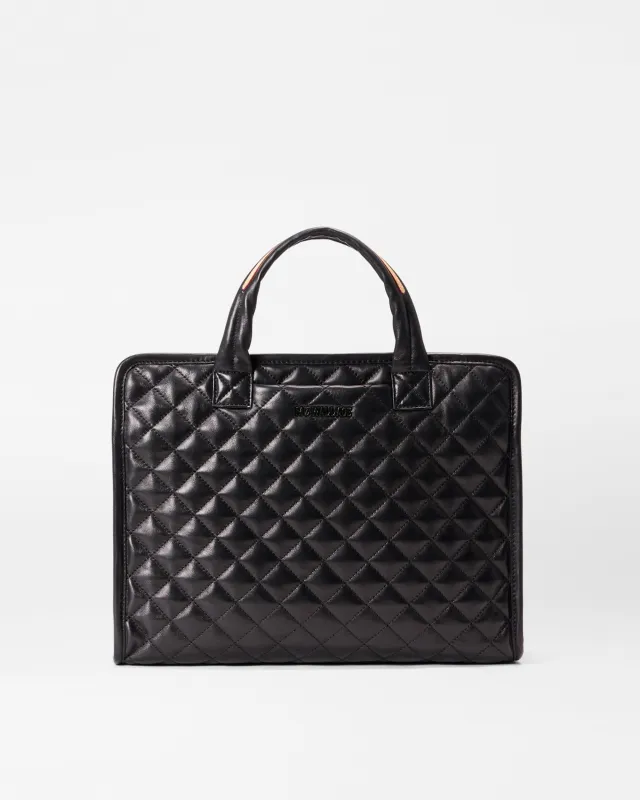 Quilted Black Leather Medium Metro Box Tote sold by MZ Wallace