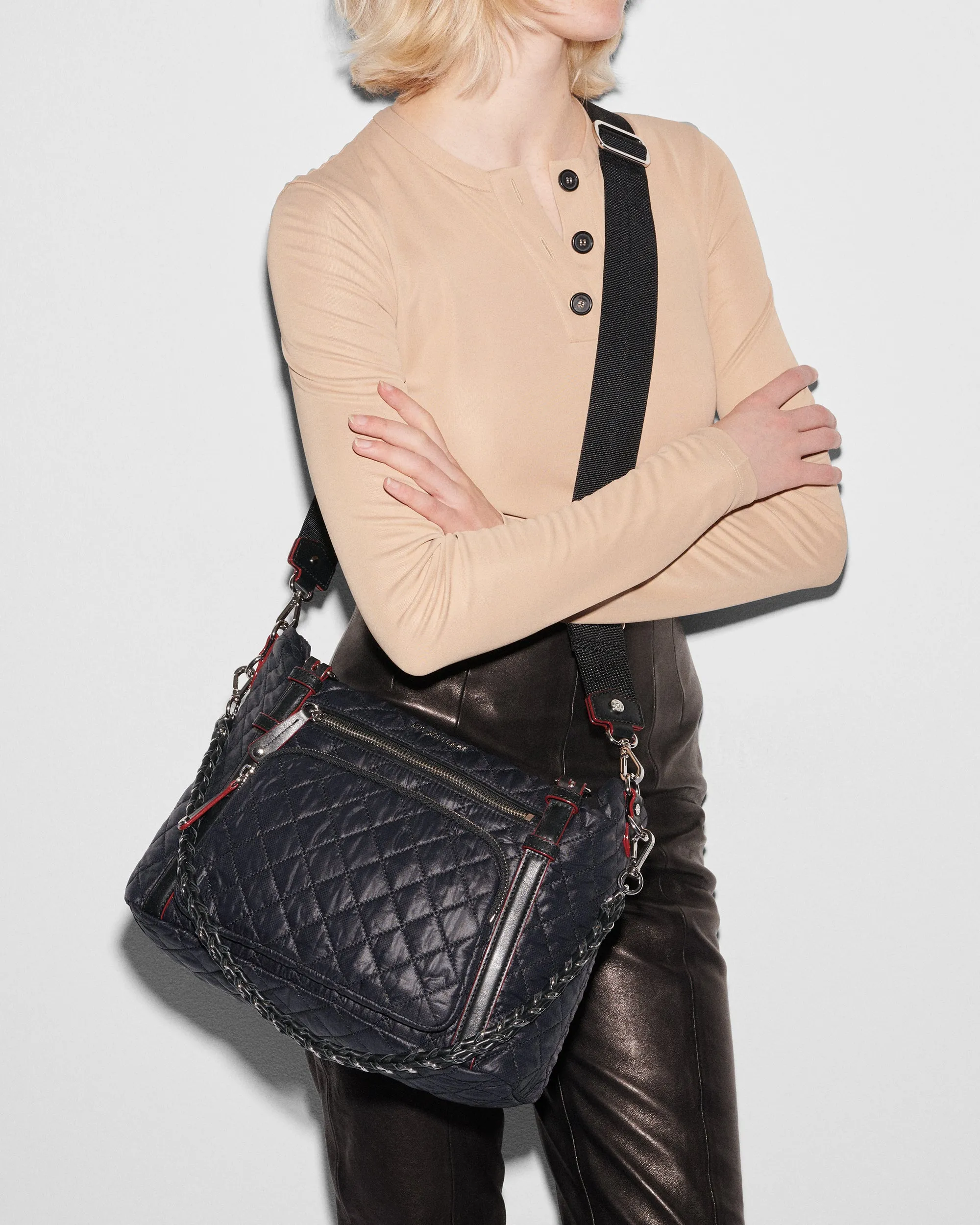 Black Crosby Everywhere Tote sold by MZ Wallace product image thumbnail 5