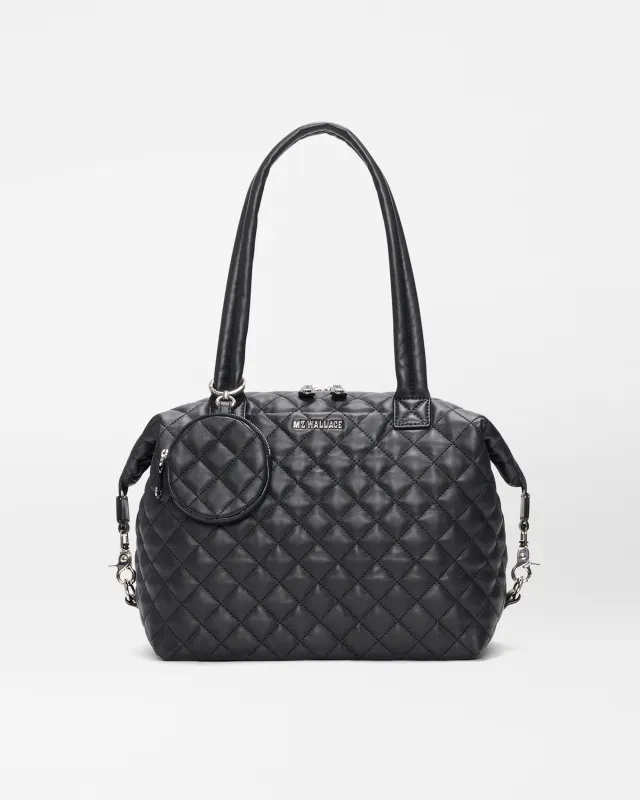 Black Quilted Leather Medium Sutton Deluxe sold by MZ Wallace