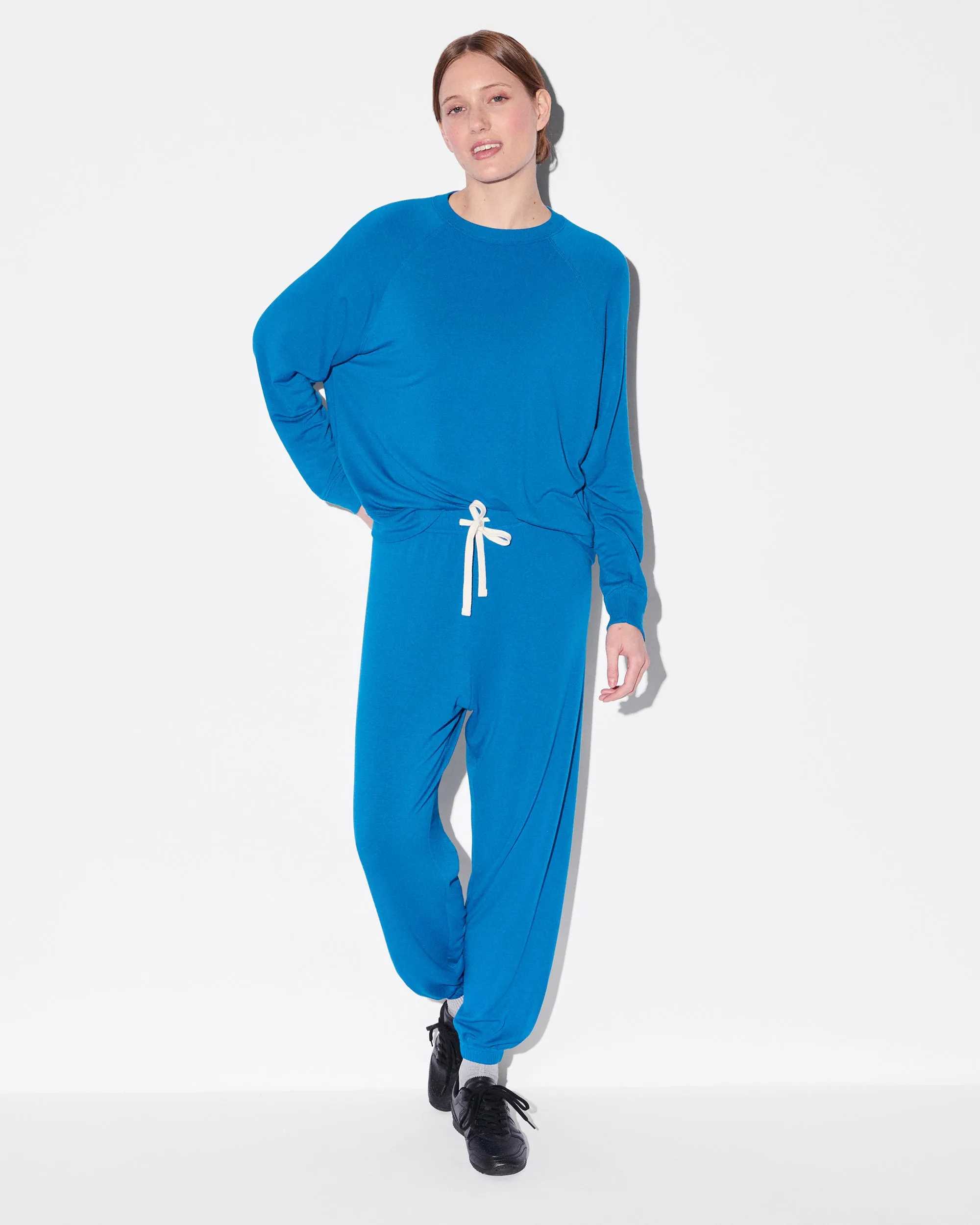 Black/Classic Blue MZ Wallace x Splits59 Large Andie Oversized Fleece Sweatshirt sold by MZ Wallace product image thumbnail 2