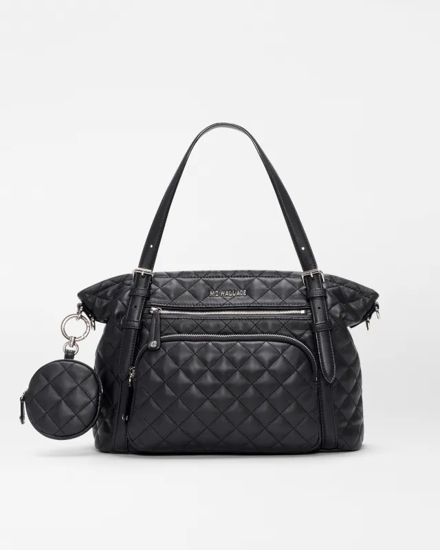 Black Quilted Leather Crosby Everywhere Tote made by MZ Wallace