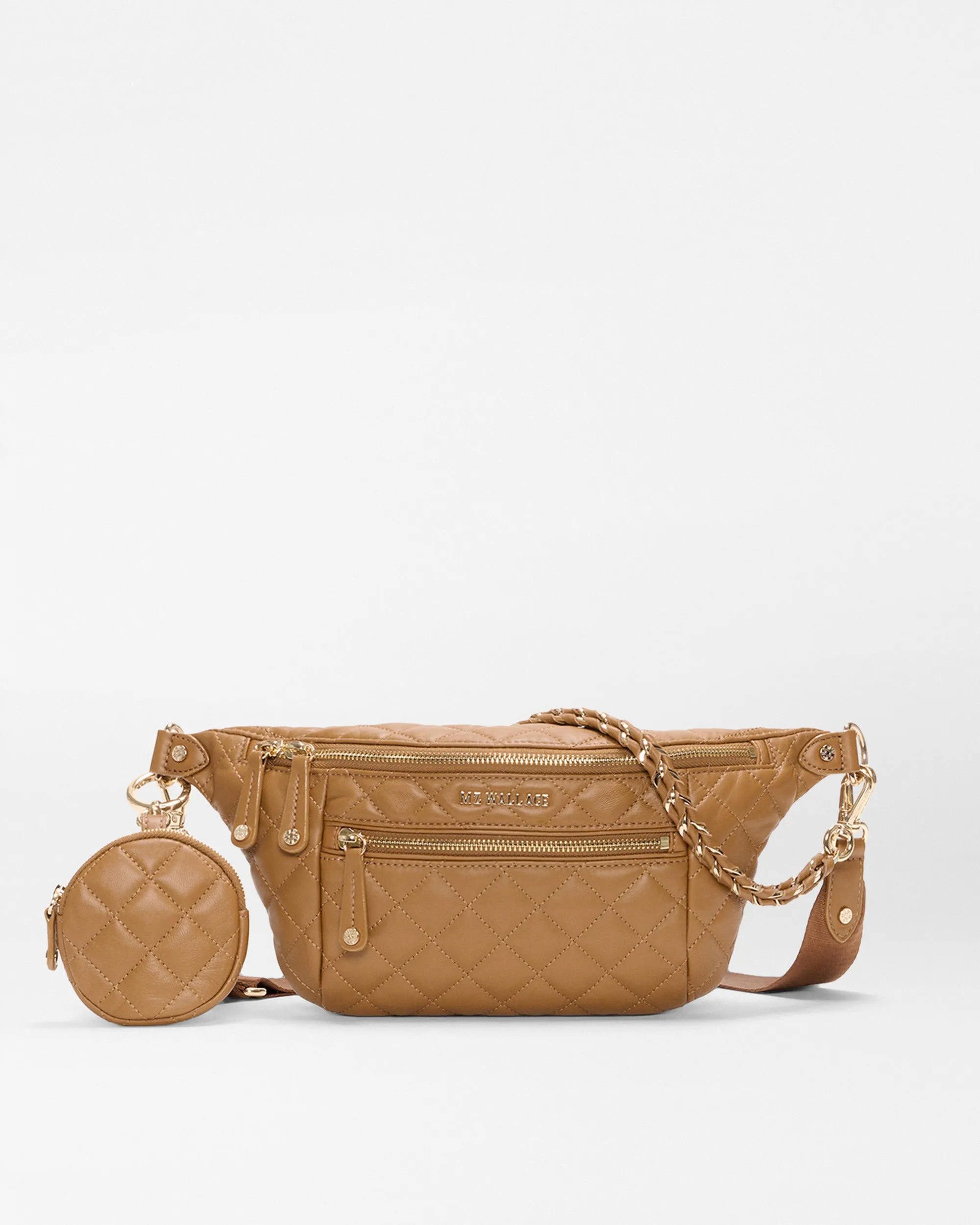 Caramel Leather Small Crosby Crossbody Sling sold by MZ Wallace