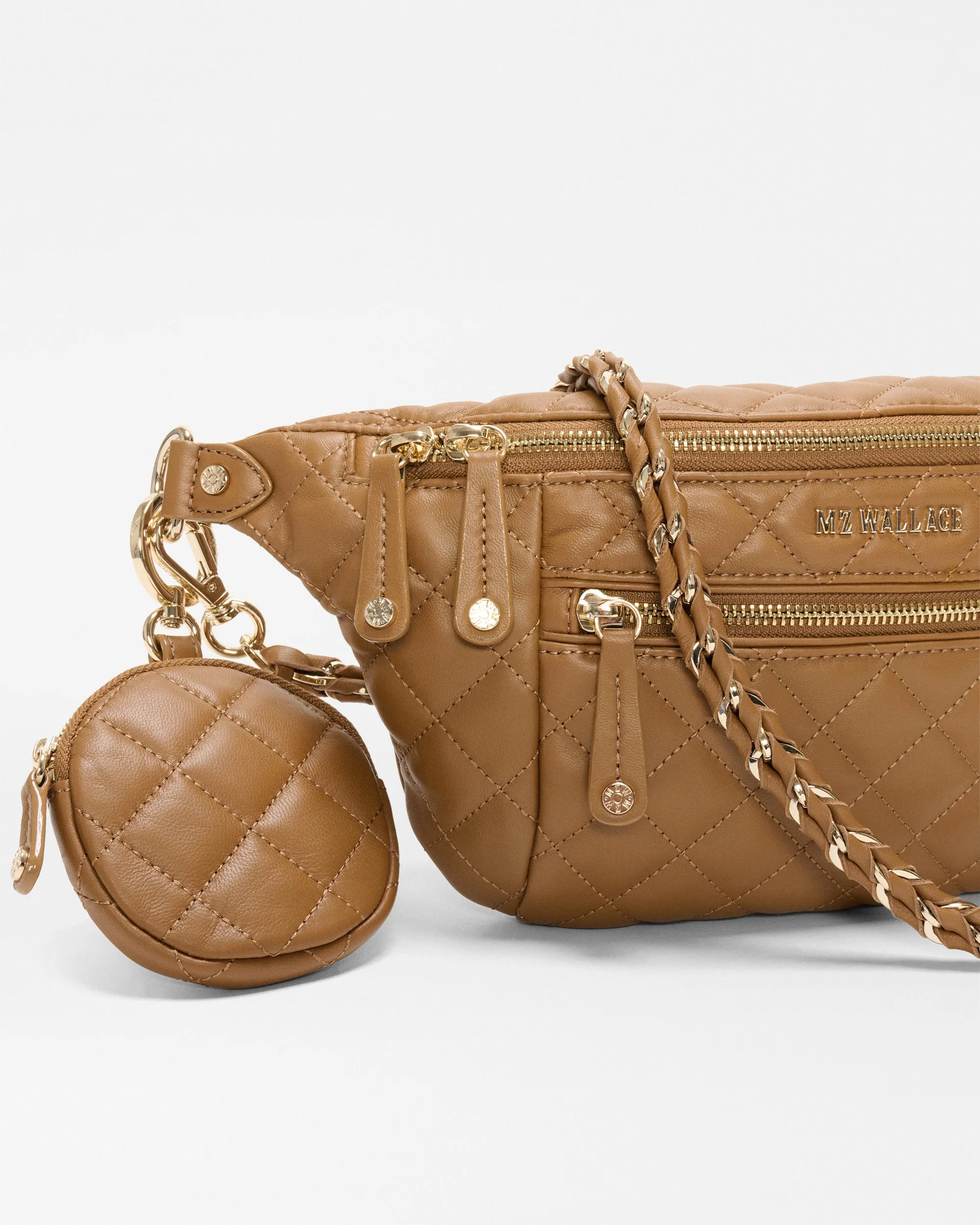 Caramel Leather Small Crosby Crossbody Sling sold by MZ Wallace product image thumbnail 3