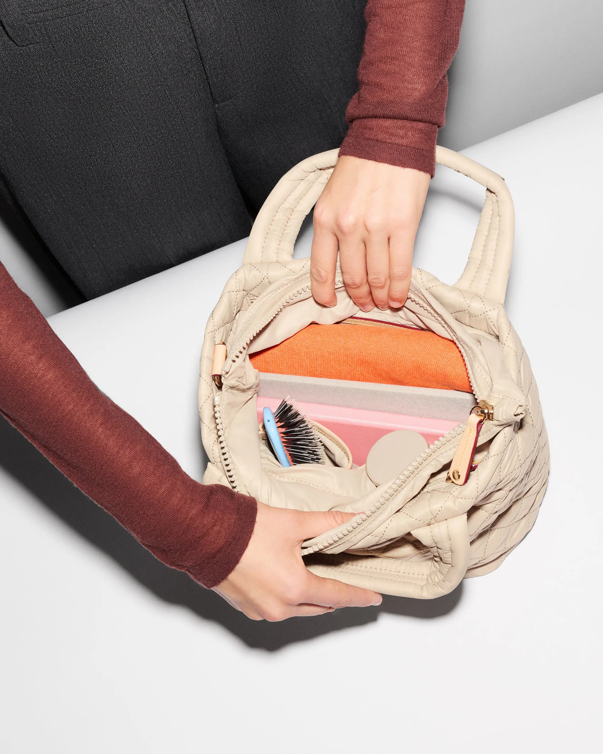 Buff Mini Metro Tote Deluxe sold by MZ Wallace product image thumbnail 5