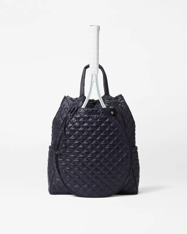 Black Doubles Tennis Convertible Backpack made by MZ Wallace