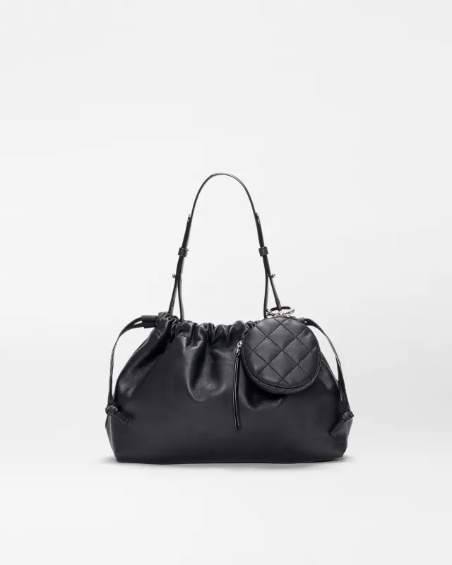 Black Quilted Leather Small Waverly Shoulder made by MZ Wallace
