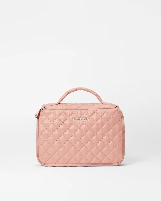 Dusty Rose Zip Round Cosmetic sold by MZ Wallace