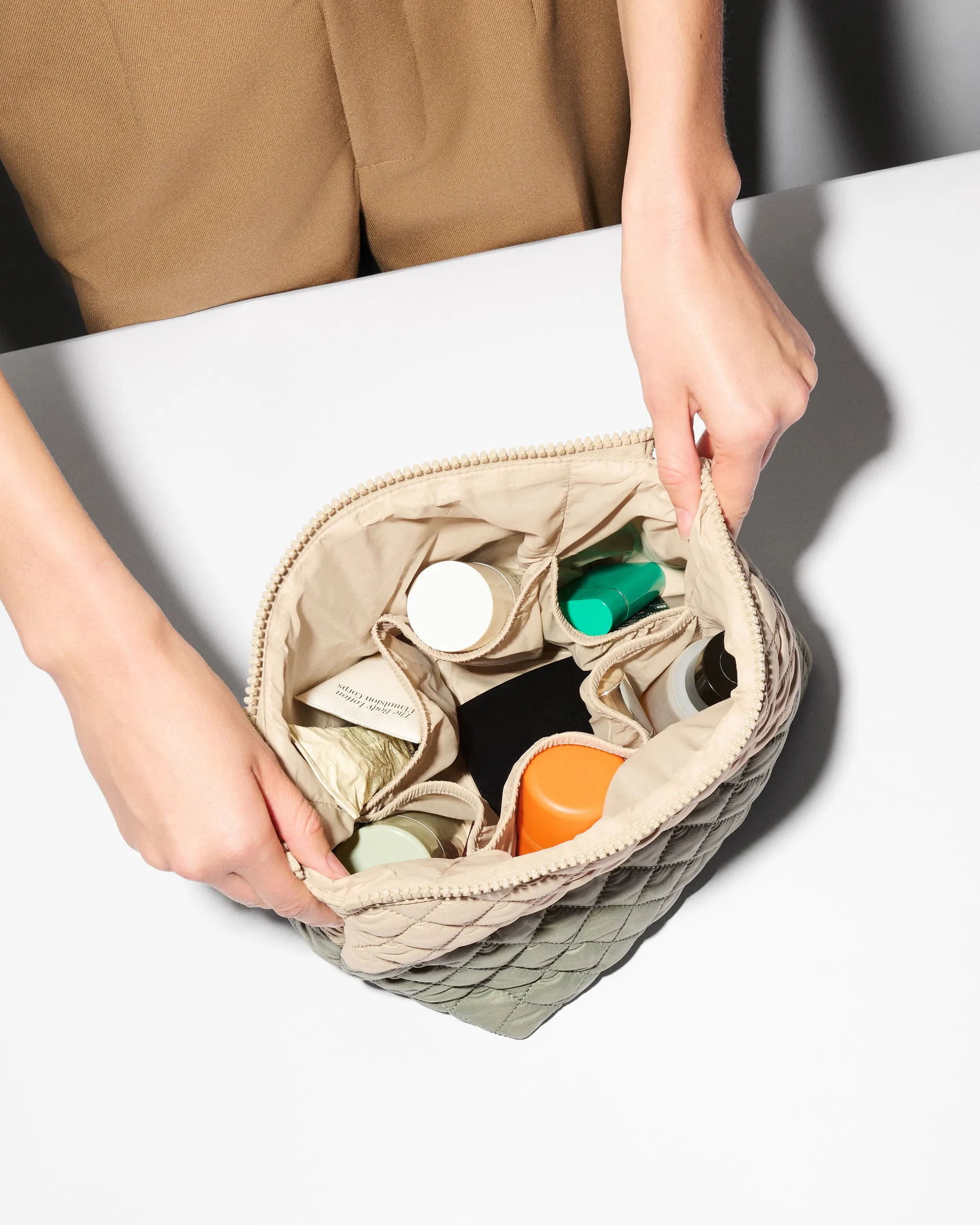 Agave Green/Buff Large Zoey Cosmetic sold by MZ Wallace product image thumbnail 5