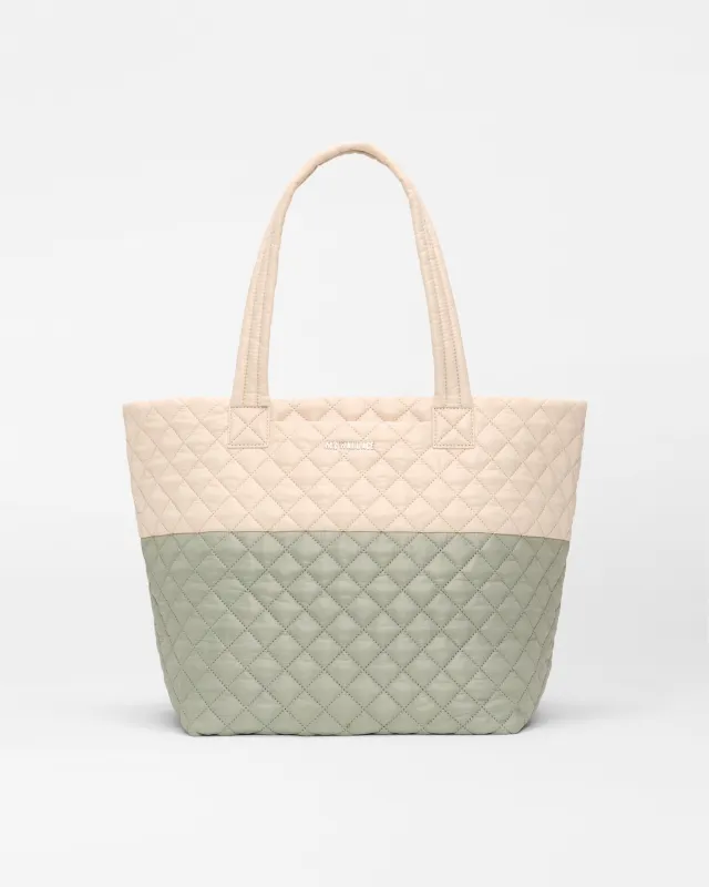 Agave Green/Buff Medium Metro Tote Deluxe made by MZ Wallace