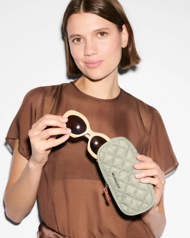 Agave Green Metro Sunglasses Case made by MZ Wallace
