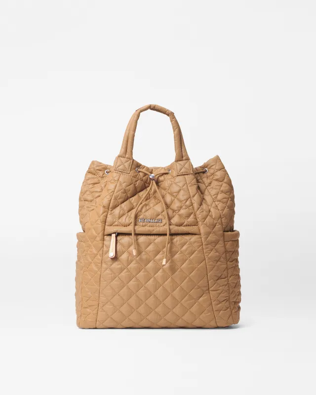 Caramel Metro Convertible Backpack made by MZ Wallace