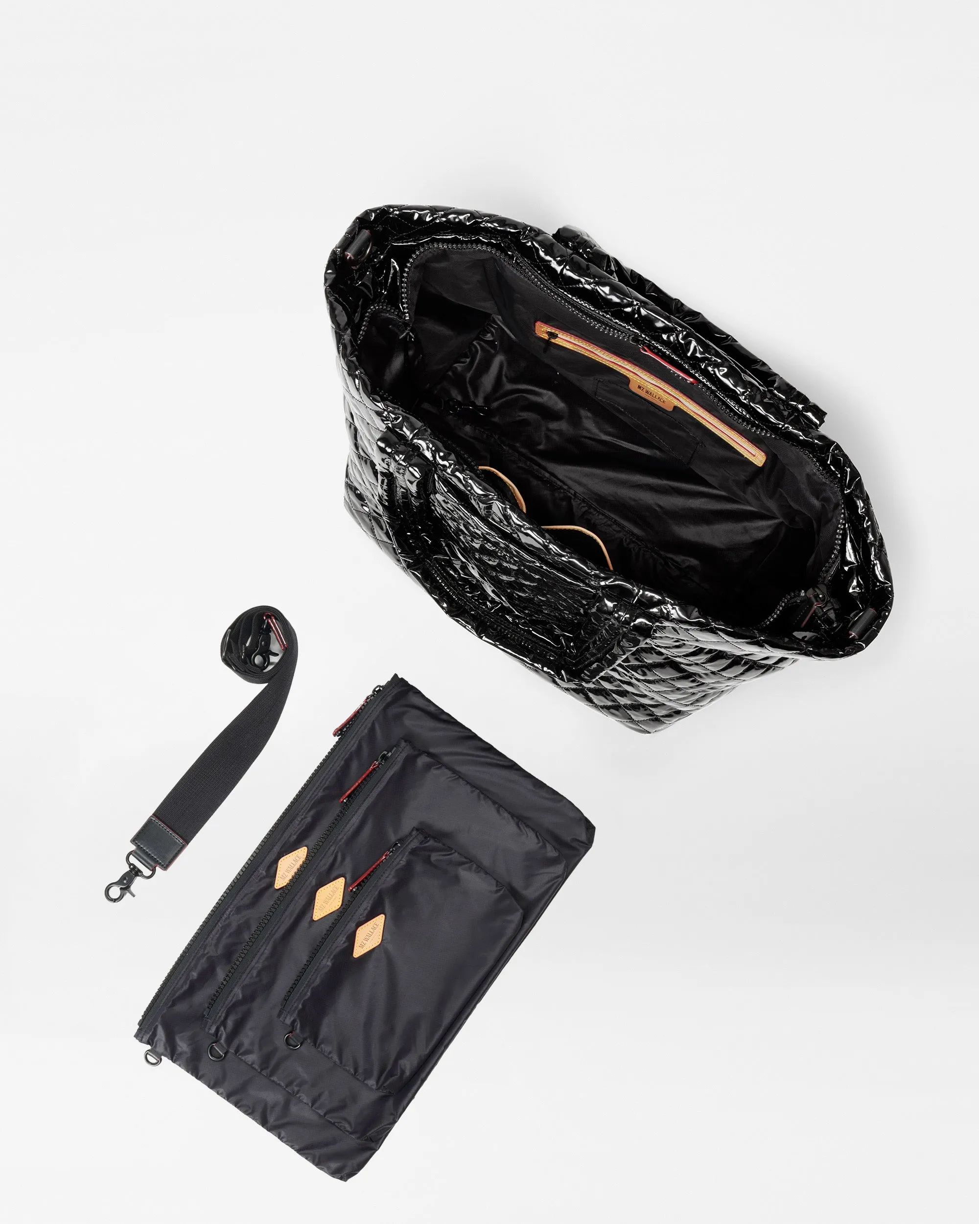 Black Lacquer Large Metro Tote Deluxe sold by MZ Wallace product image thumbnail 4