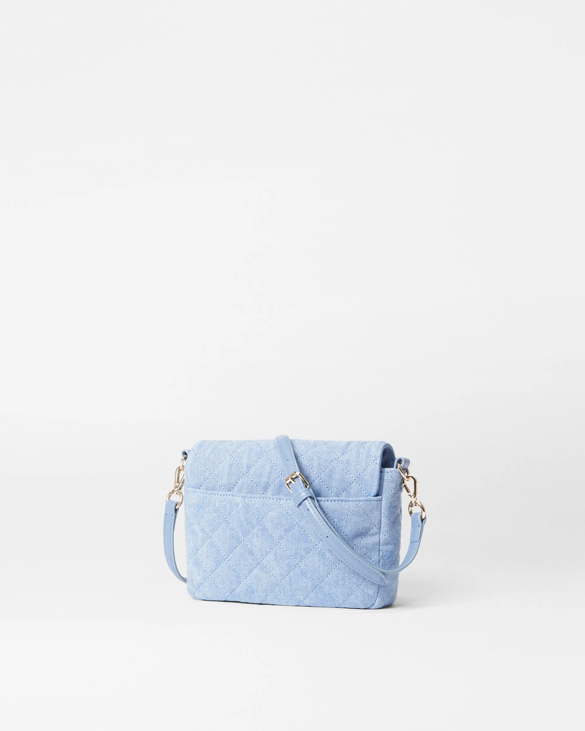 True Light Denim Small Crosby Lock Crossbody sold by MZ Wallace product image thumbnail 3