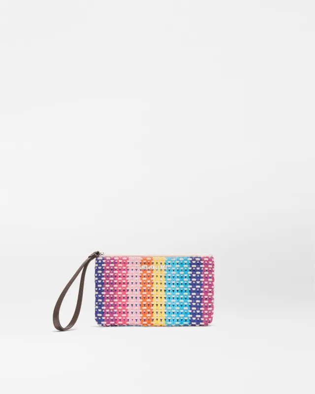 Feria Stripe Flat Metro Wristlet made by MZ Wallace