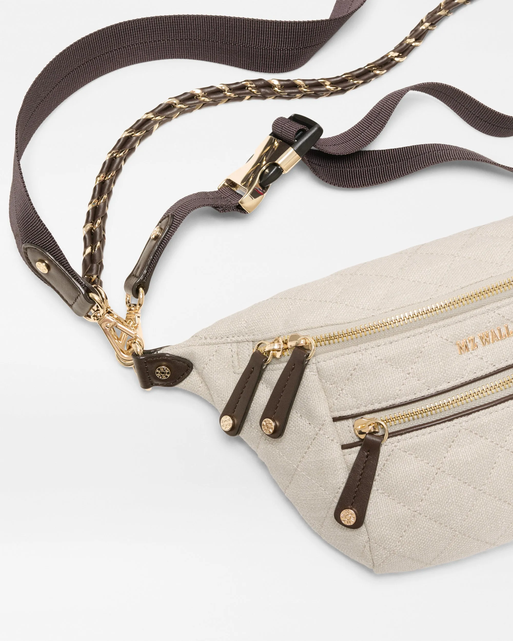 Sandy Linen Small Crosby Crossbody Sling sold by MZ Wallace product image thumbnail 4