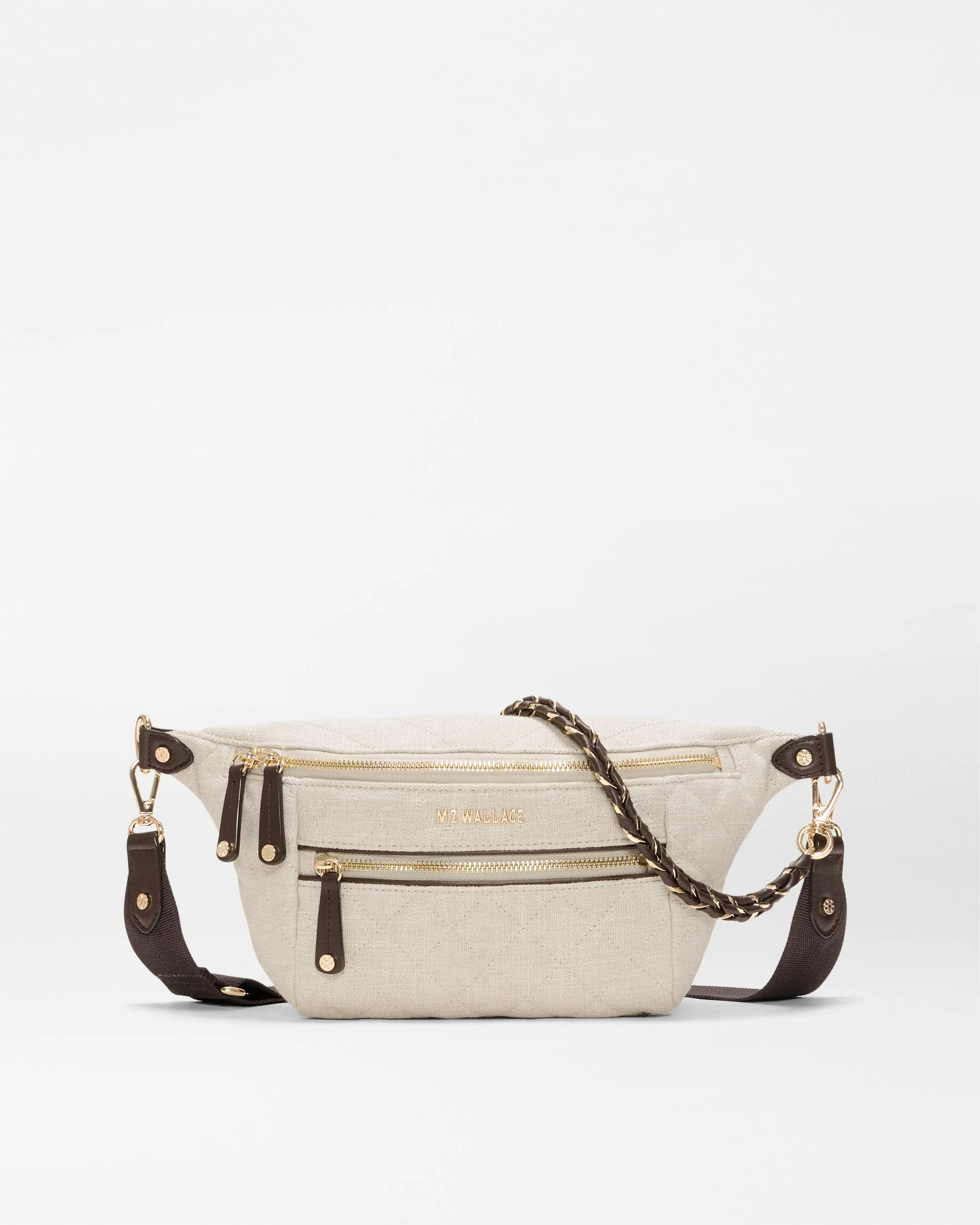 Sandy Linen Small Crosby Crossbody Sling sold by MZ Wallace
