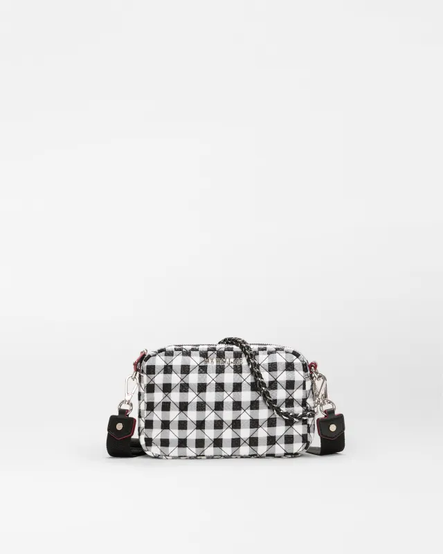 Black/White Gingham Mini Crosby Crossbody made by MZ Wallace