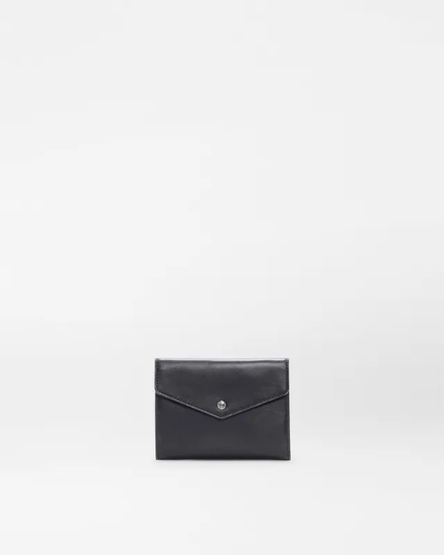 Black Quilted Leather Greta Wallet made by MZ Wallace