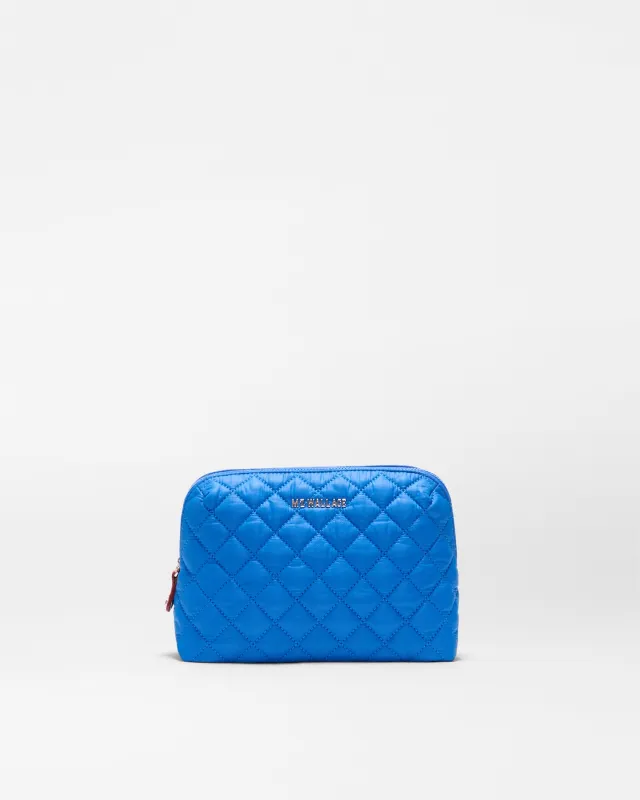 Surf Blue Medium Double Zip Cosmetic made by MZ Wallace