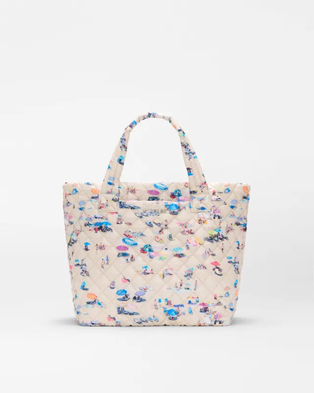 Dede Beach Print Small Metro Tote Deluxe made by MZ Wallace