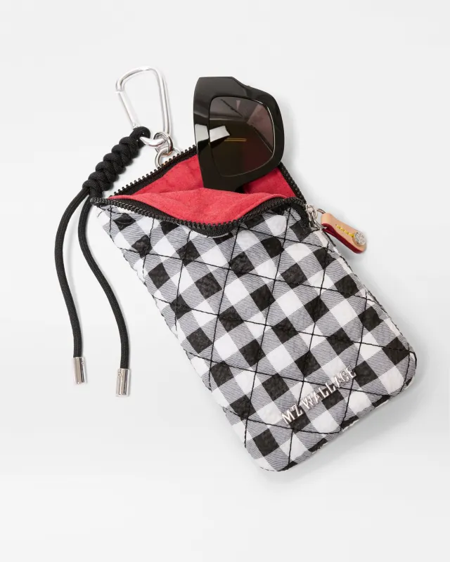 Black/White Gingham Sunnies Case made by MZ Wallace
