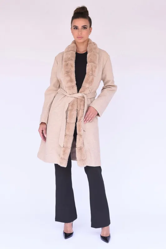 Elara Overcoat in Taupe sold by n:PHILANTHROPY