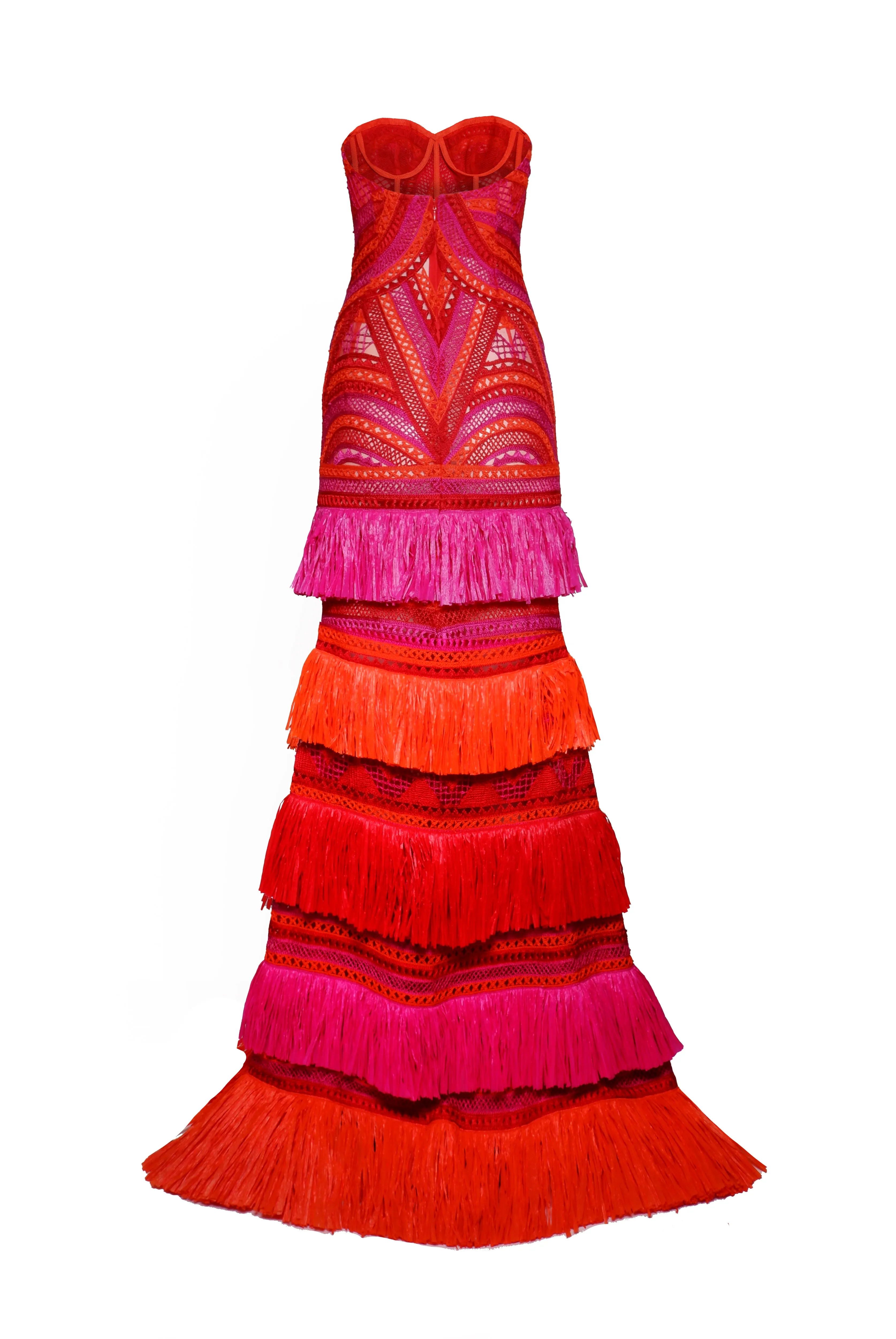 Raffia Strapless Fit and Flare Gown sold by Naeem Khan product image thumbnail 3