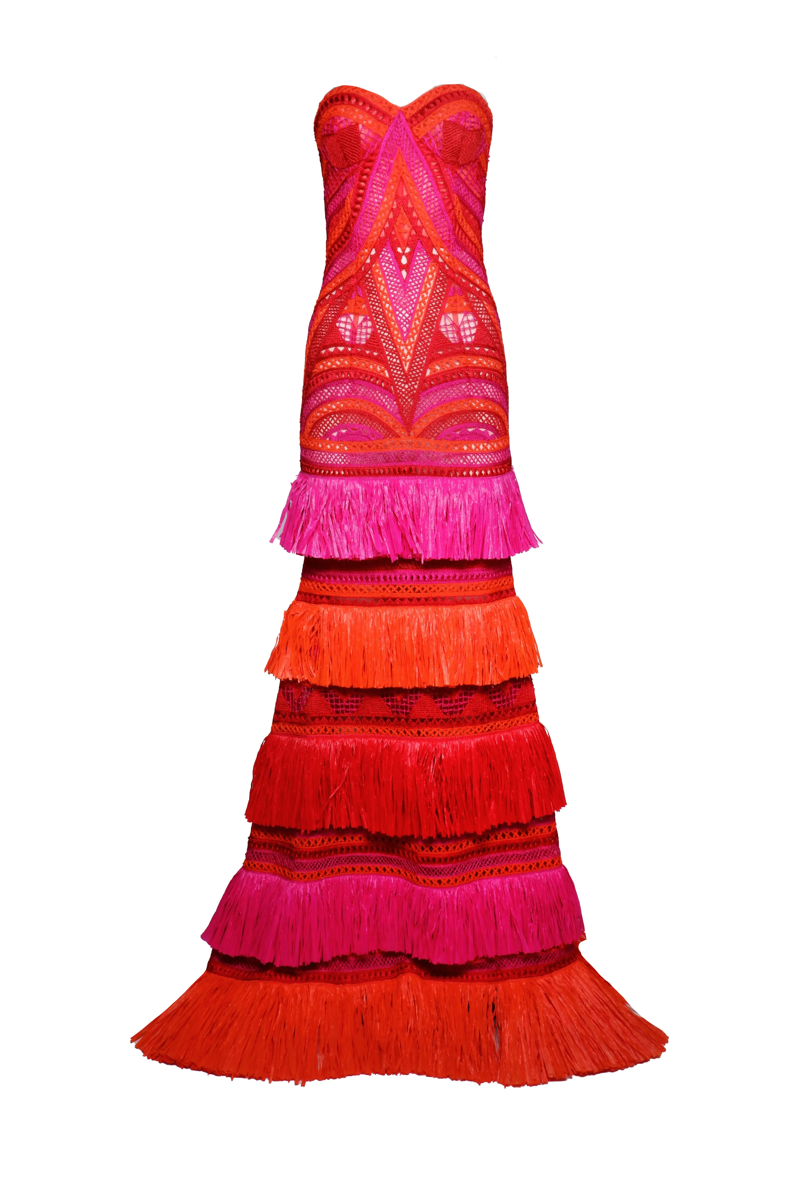 Raffia Strapless Fit and Flare Gown sold by Naeem Khan product image thumbnail 2