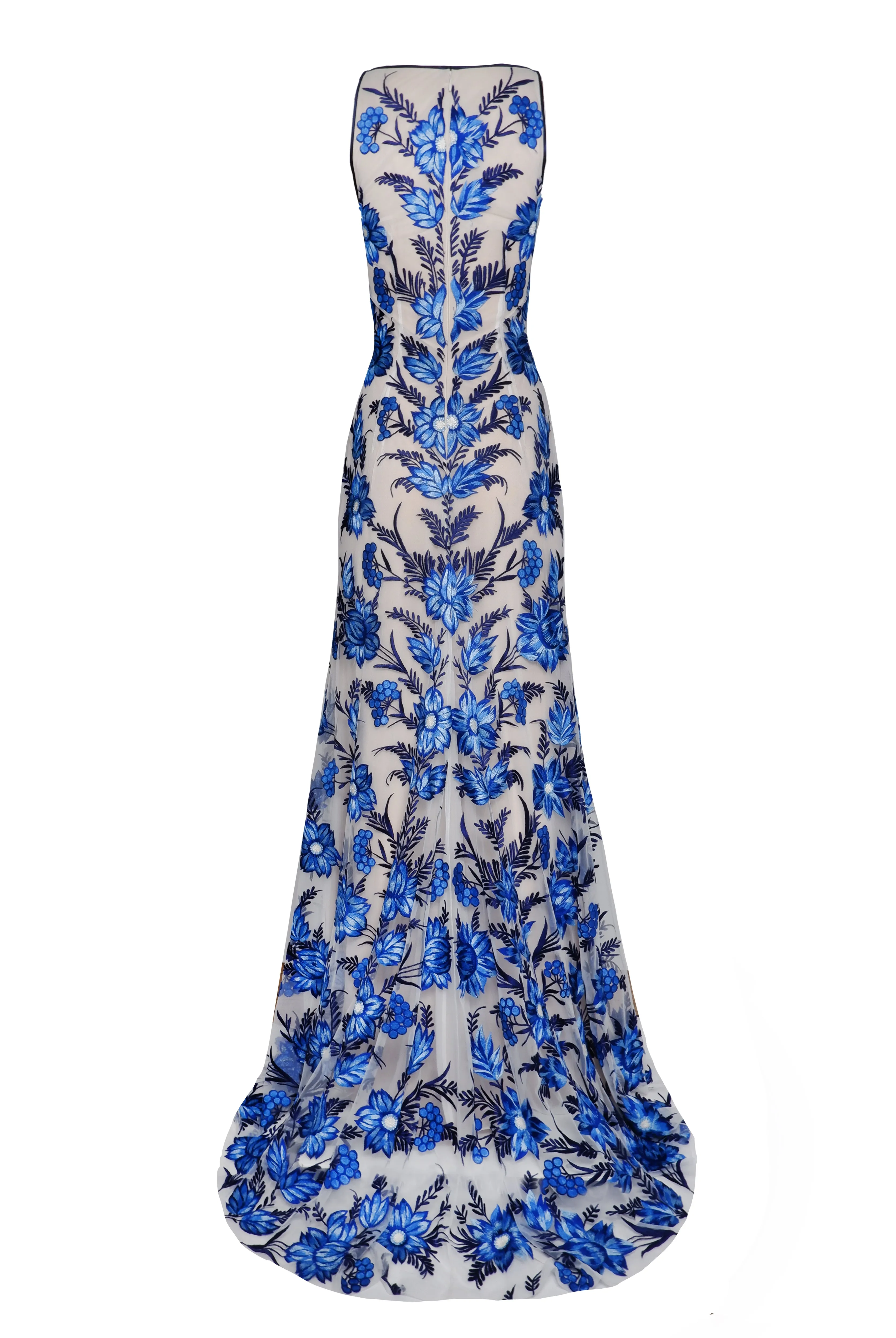 Embroidered Halter Fit and Flare Gown sold by Naeem Khan product image thumbnail 2