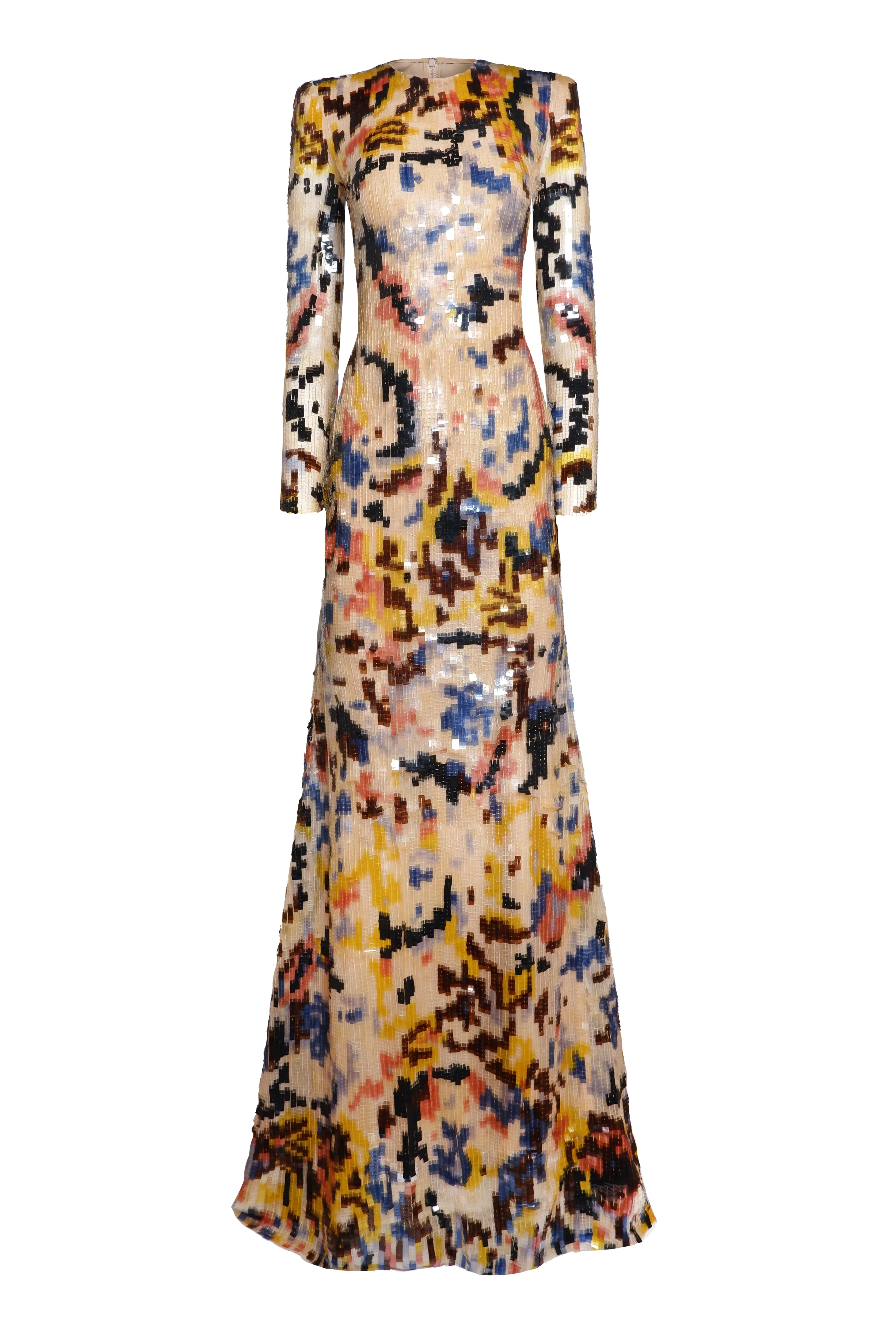 Sequin Long Sleeve Gown sold by Naeem Khan product image thumbnail 2