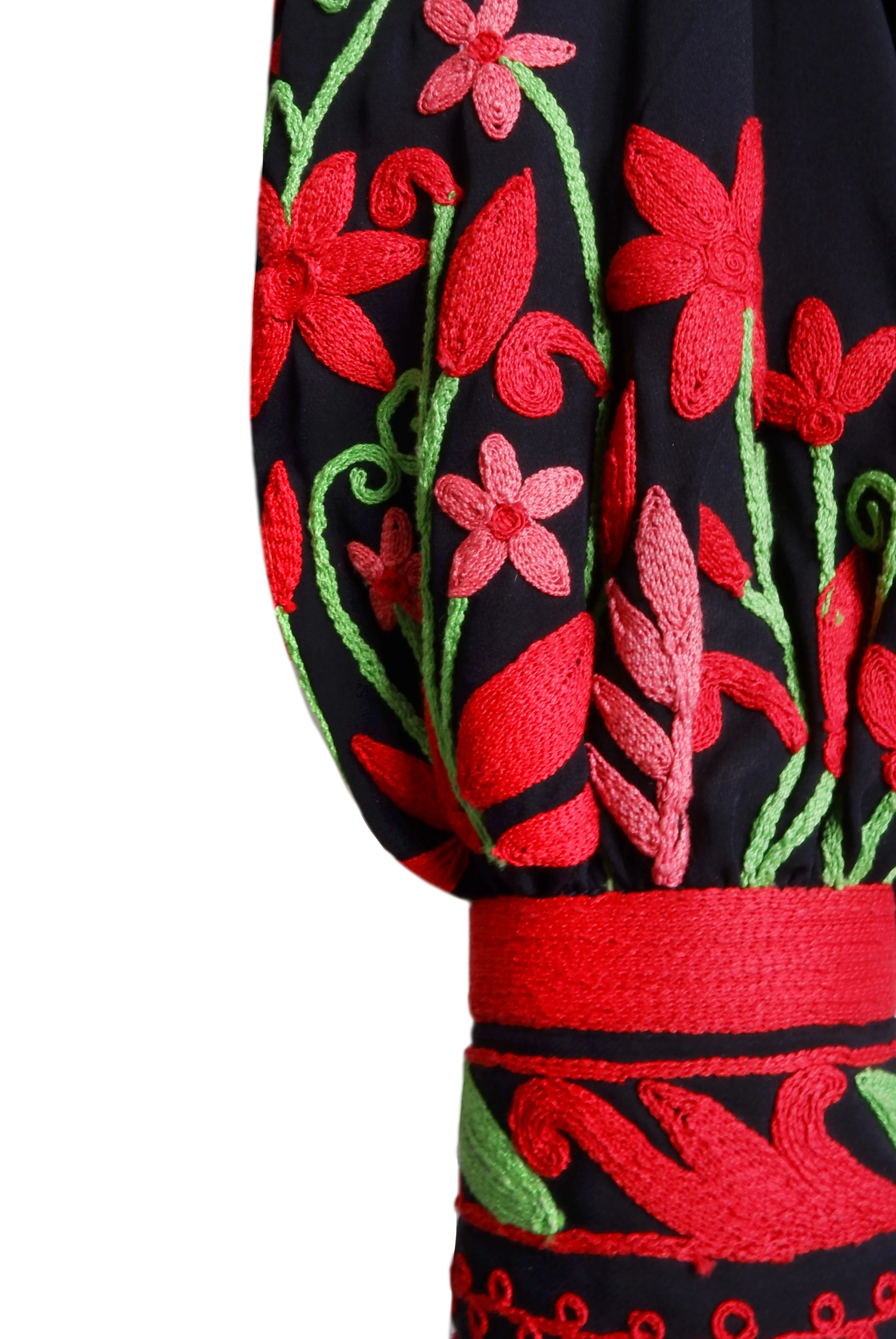 Embroidered Blouson Sleeve Blouse sold by Naeem Khan product image thumbnail 3