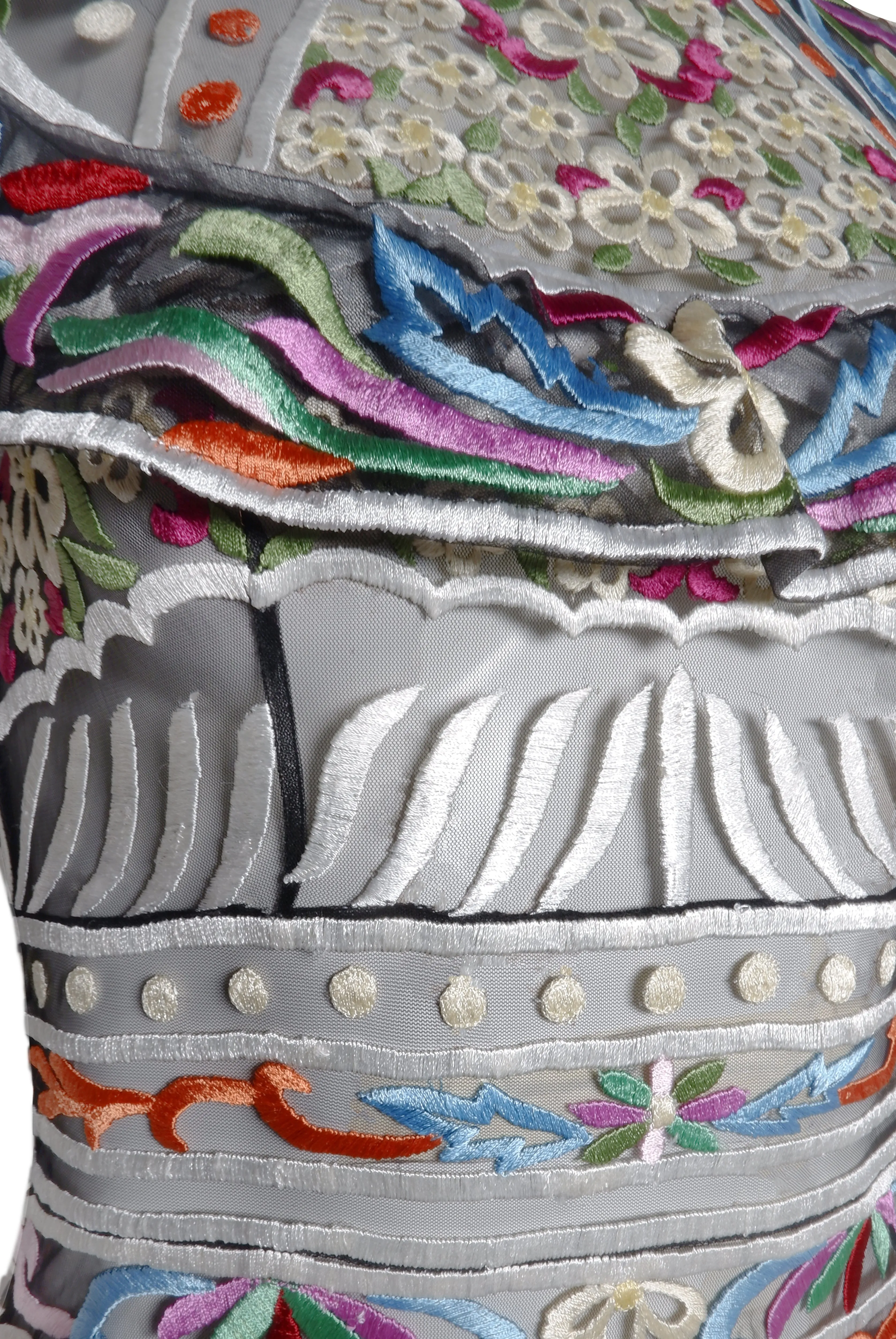 Embroidered Short Sleeve Gown sold by Naeem Khan product image thumbnail 4