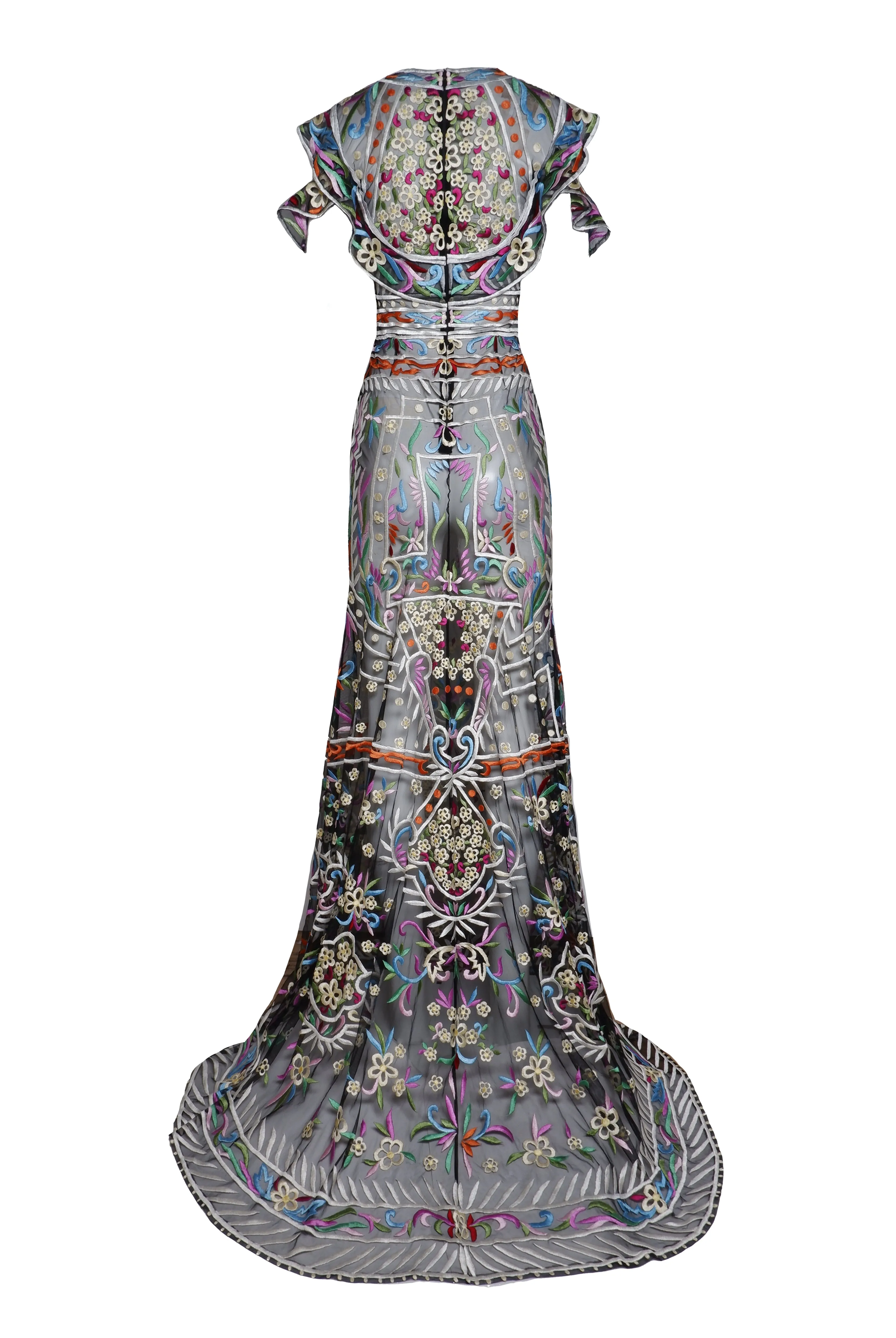 Embroidered Short Sleeve Gown sold by Naeem Khan product image thumbnail 3