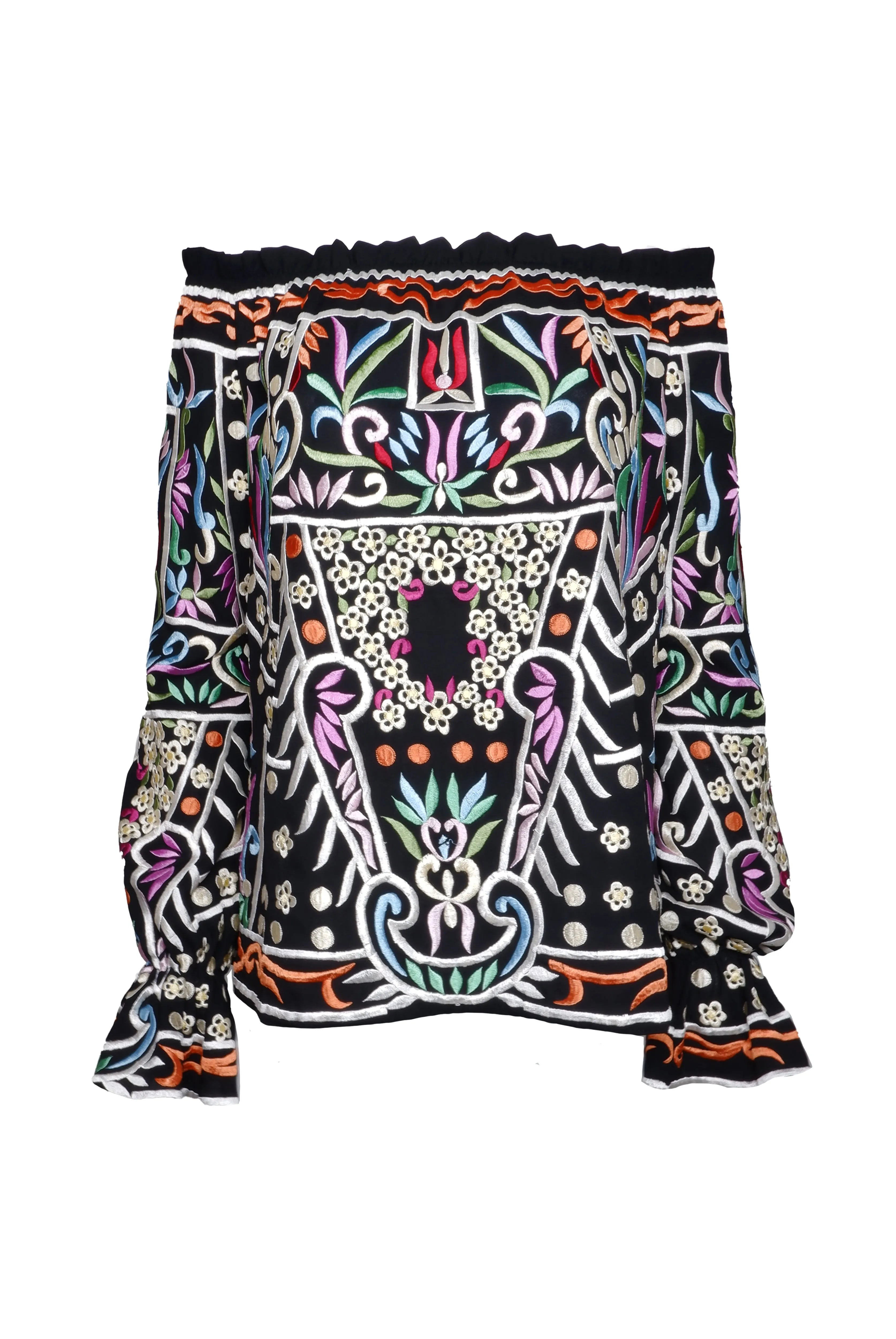 Embroidered Off The Shoulder Blouse sold by Naeem Khan