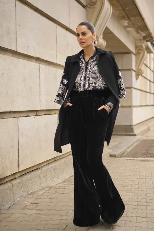 Embroidered Button Up Blouse sold by Naeem Khan