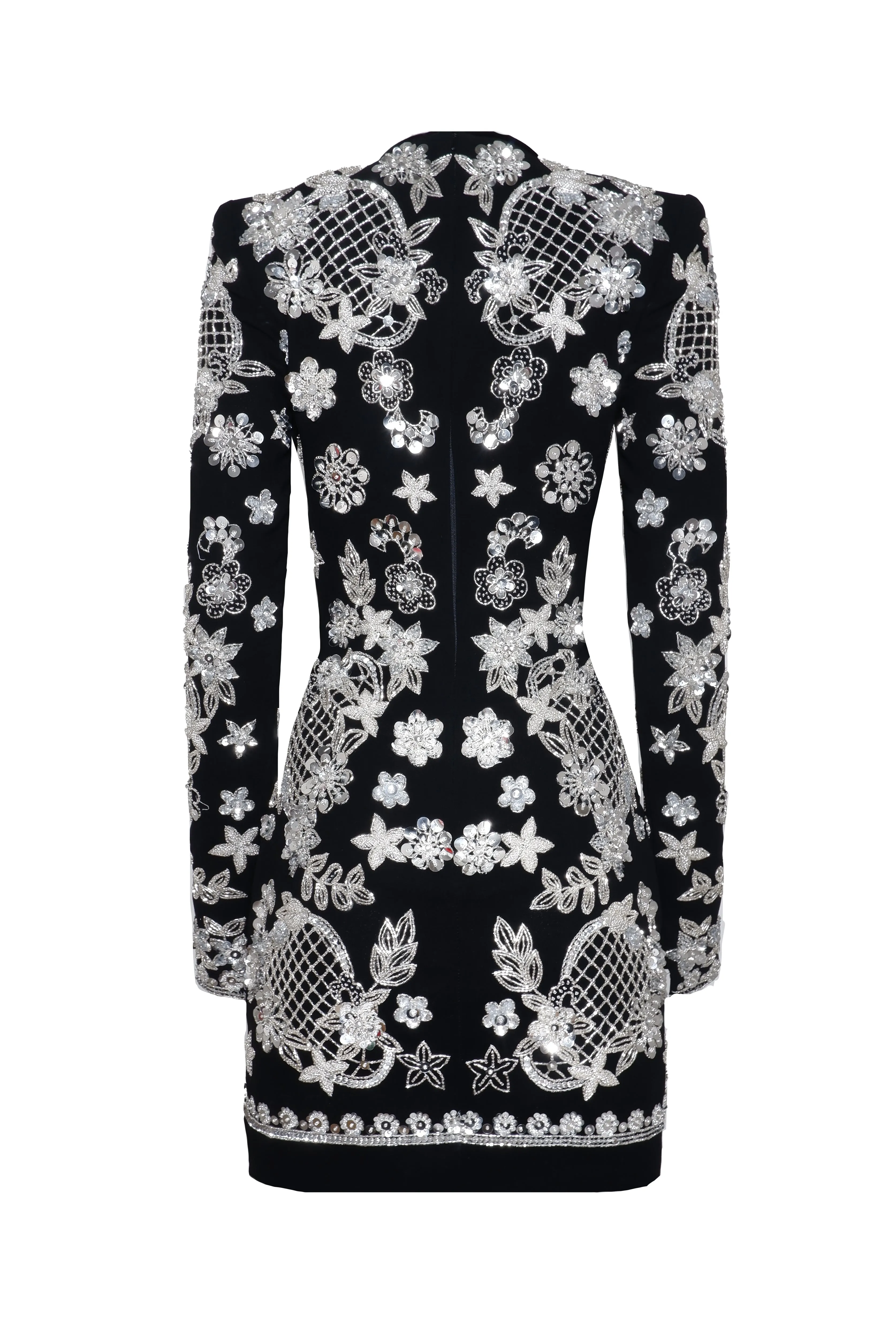 Embroidered Long Sleeve Dress sold by Naeem Khan product image thumbnail 3