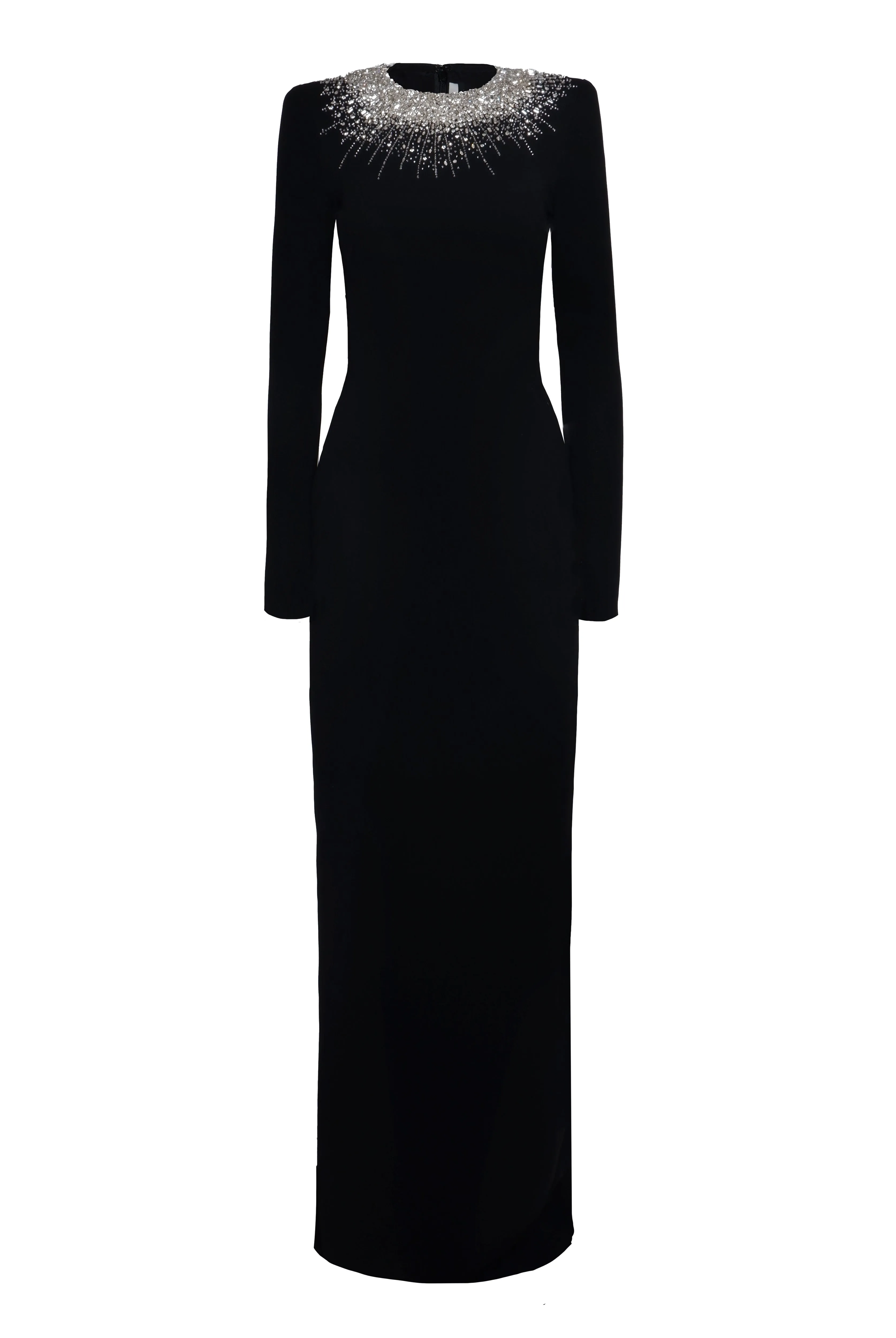 Crystal Detail Long Sleeve Gown sold by Naeem Khan