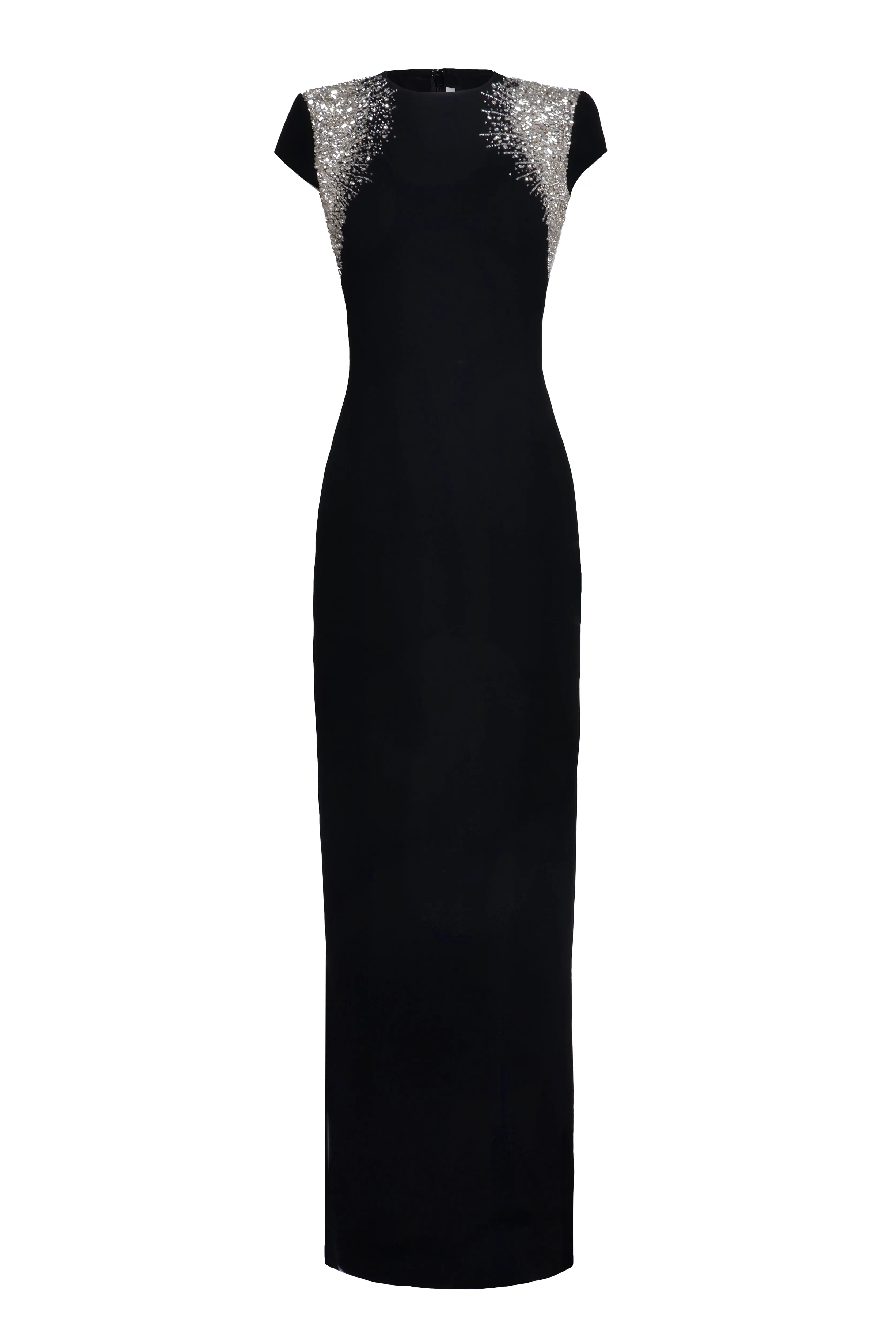 Crystal Detail Cap Sleeve Gown sold by Naeem Khan