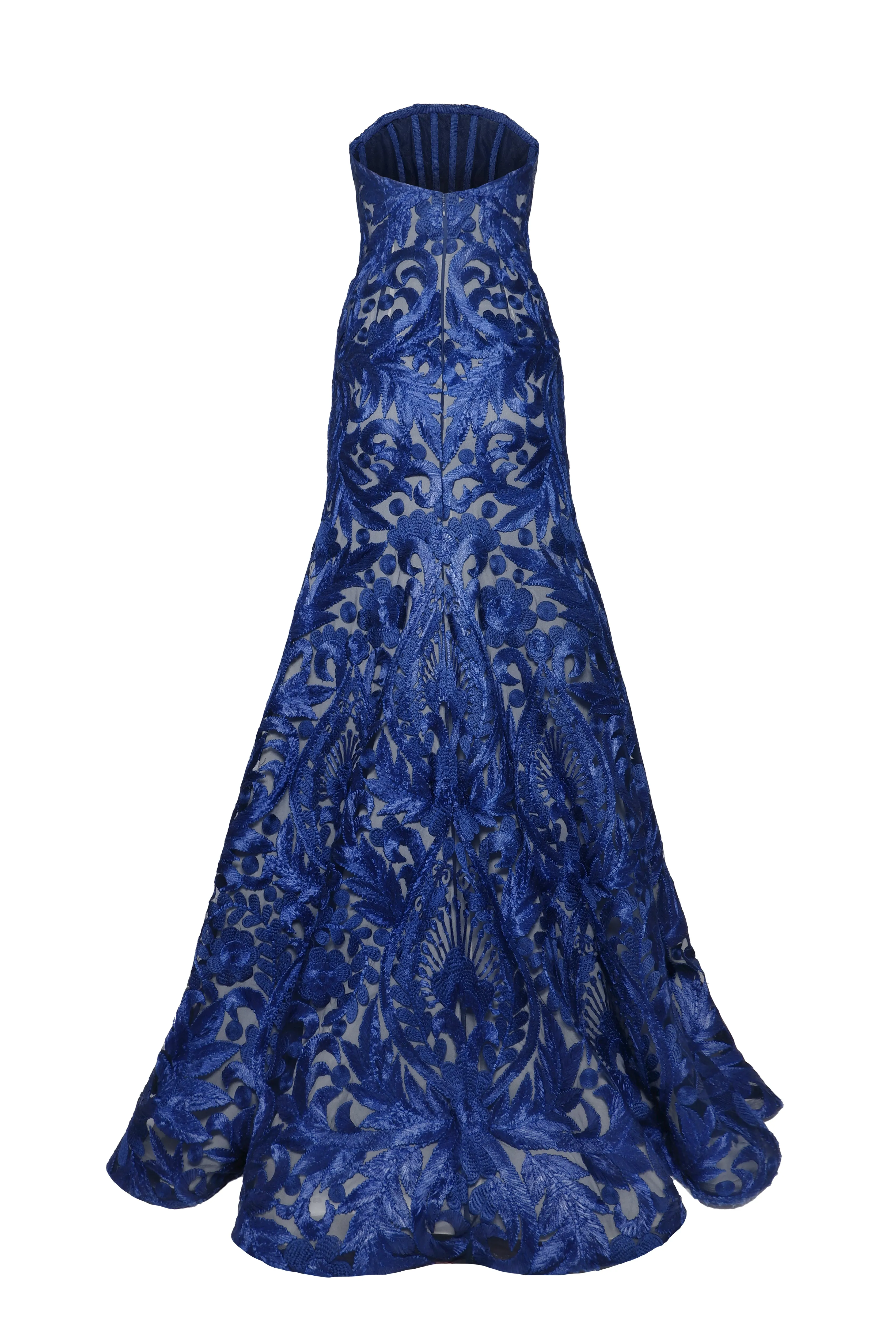 Thread Work Strapless Fit and Flare Gown sold by Naeem Khan product image thumbnail 3