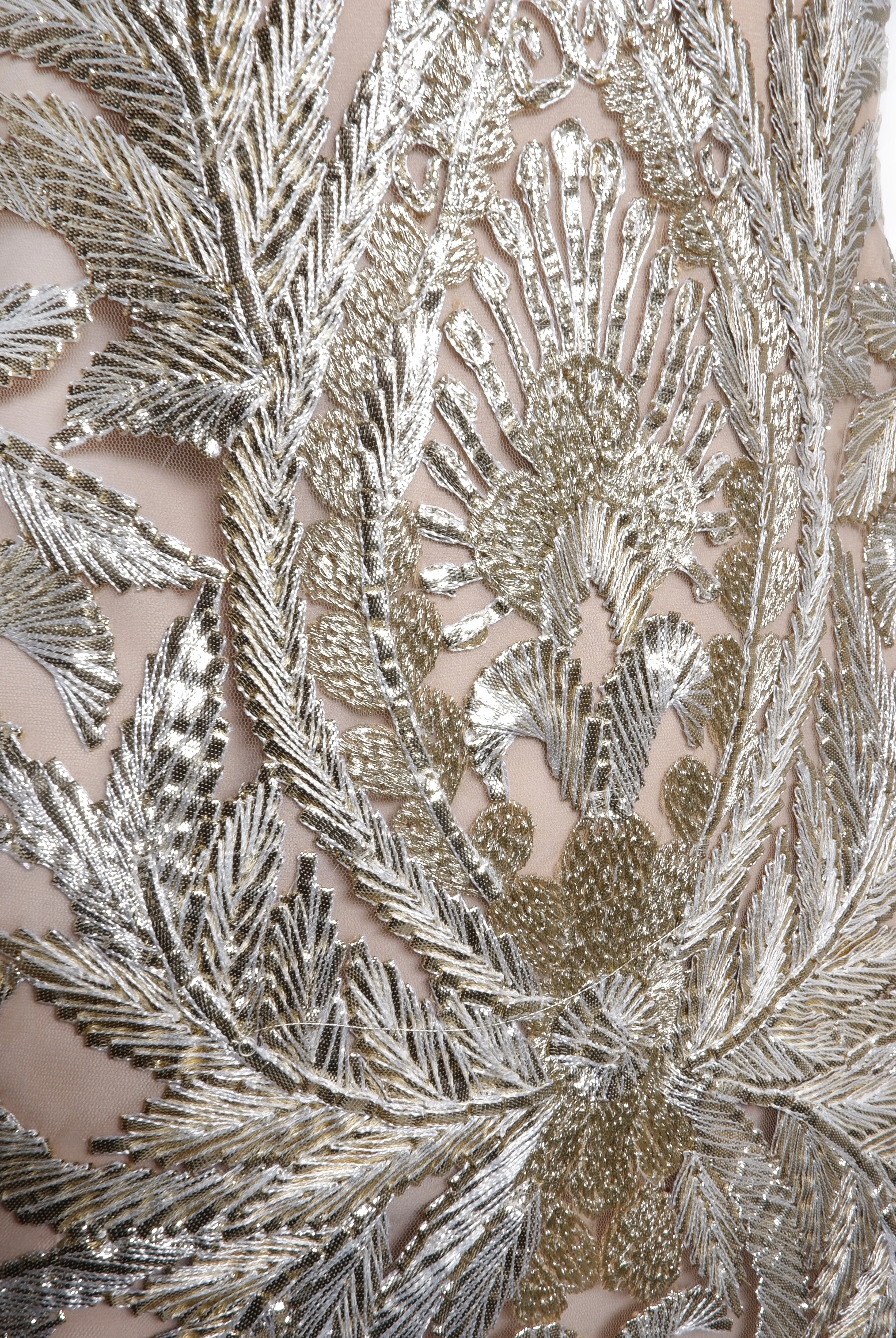 Thread Work Short Sleeve Dress sold by Naeem Khan product image thumbnail 3