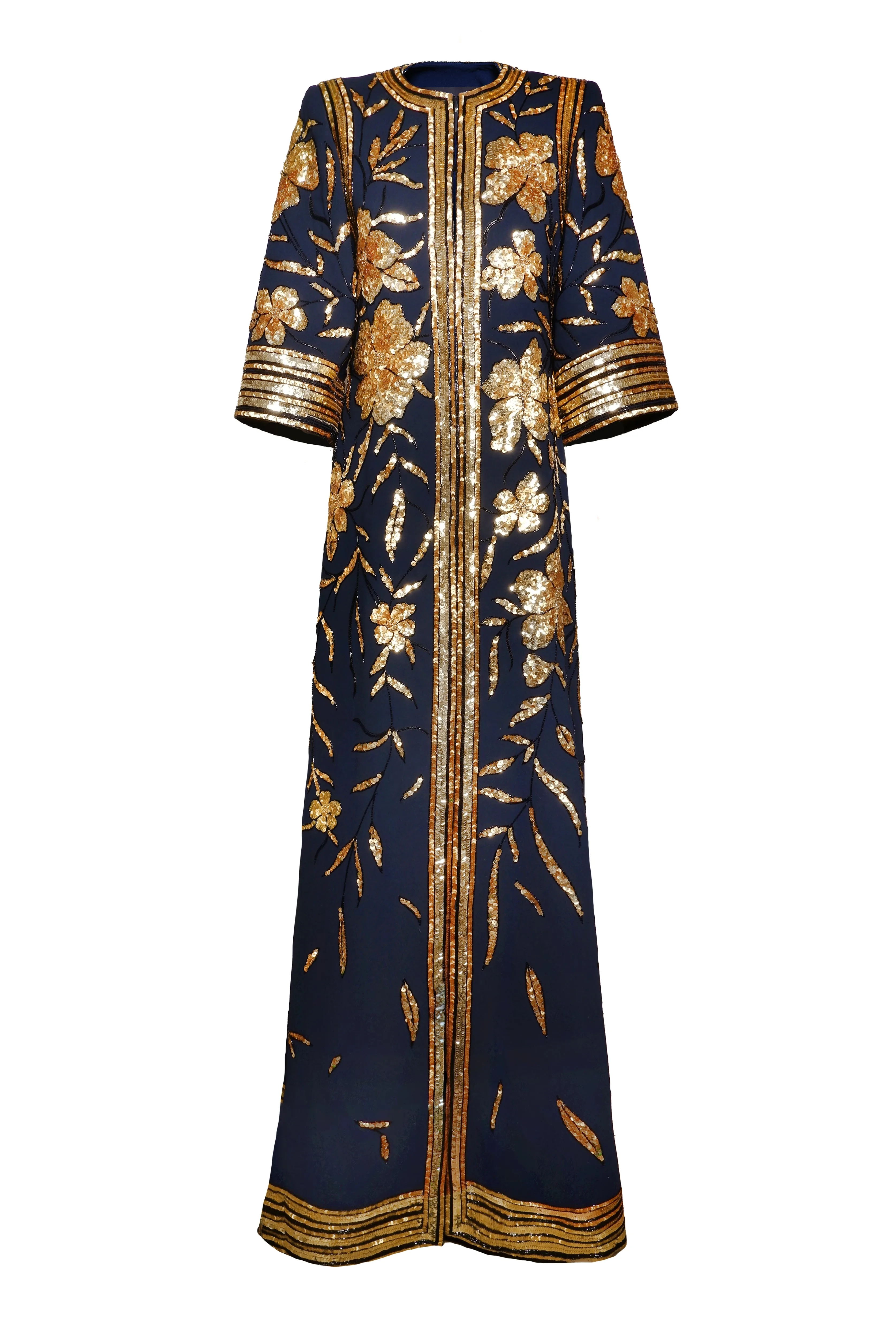 EMBROIDERED FLOOR LENGTH COAT sold by Naeem Khan product image thumbnail 2