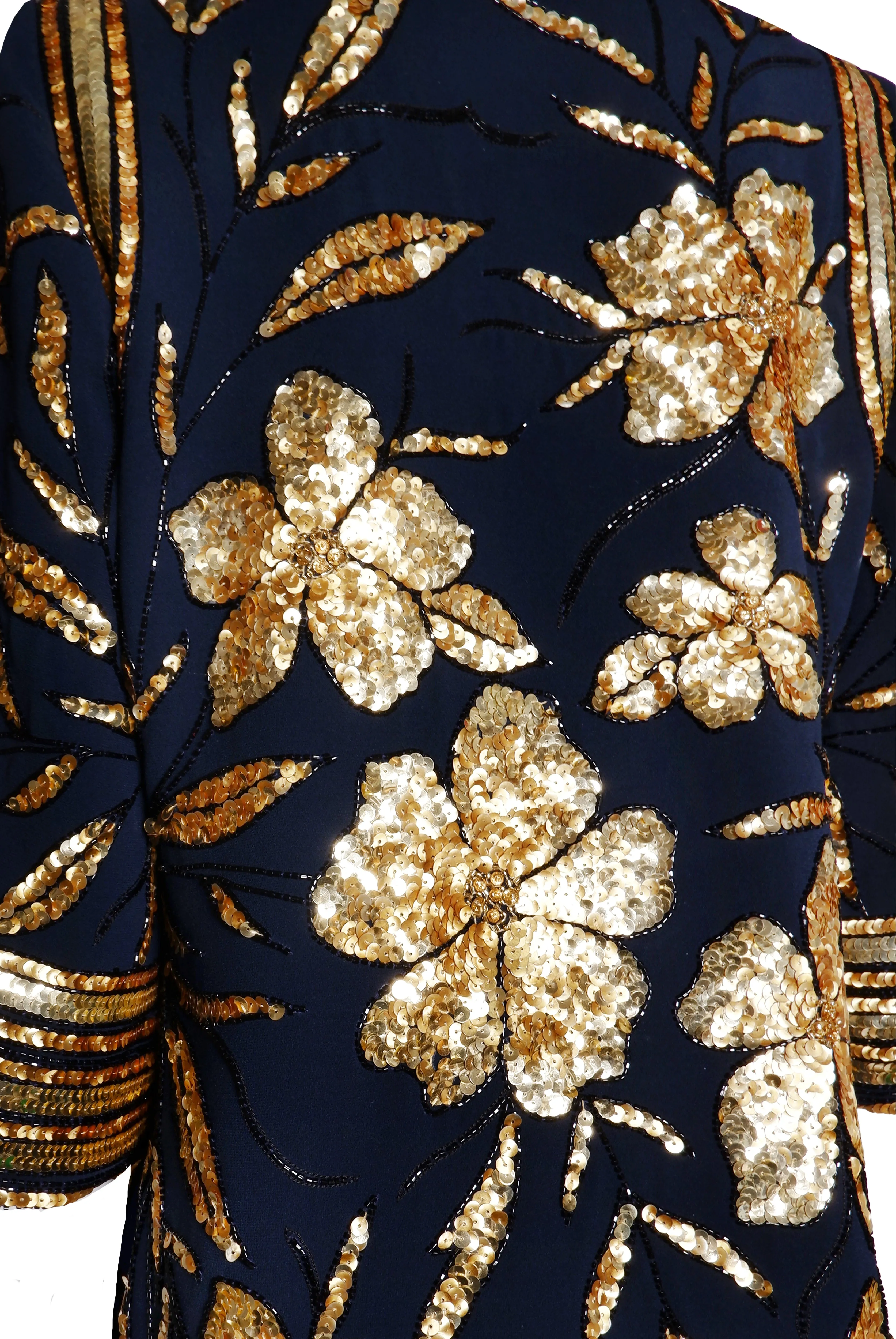 EMBROIDERED FLOOR LENGTH COAT sold by Naeem Khan product image thumbnail 4