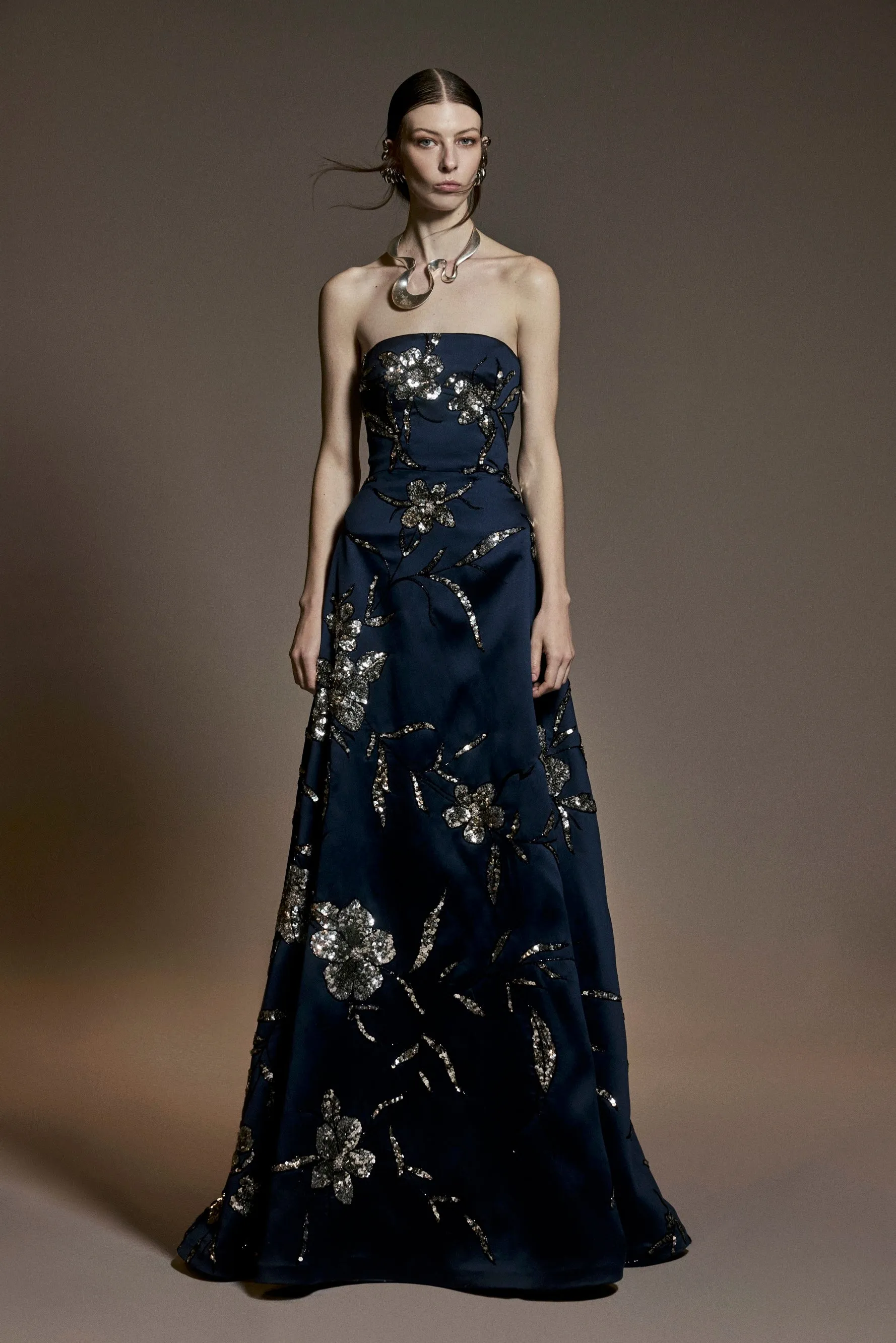 EMBROIDERED STRAPLESS GOWN sold by Naeem Khan