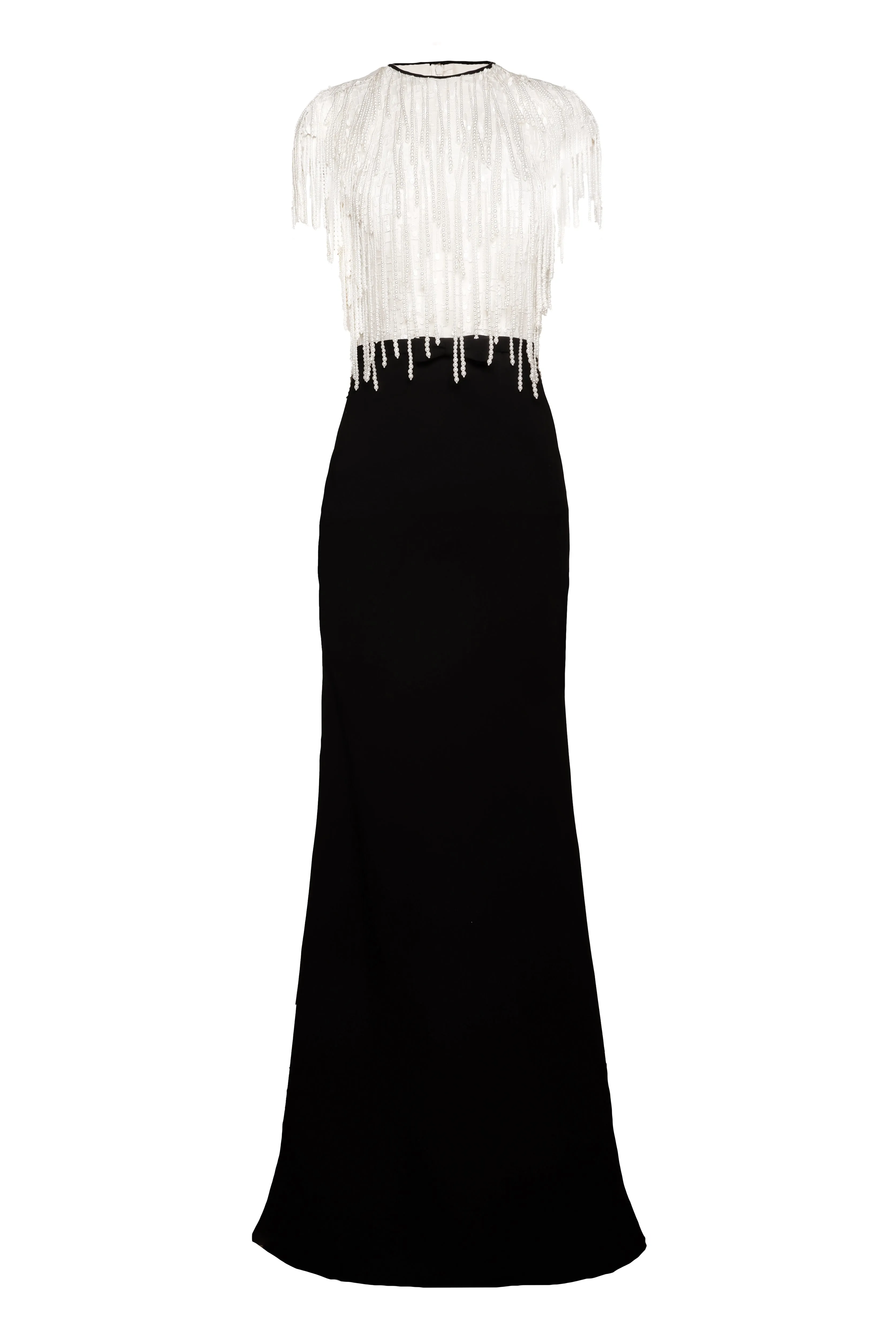 PEARL FRINGE BODICE FIT-AND-FLARE GOWN sold by Naeem Khan product image thumbnail 2